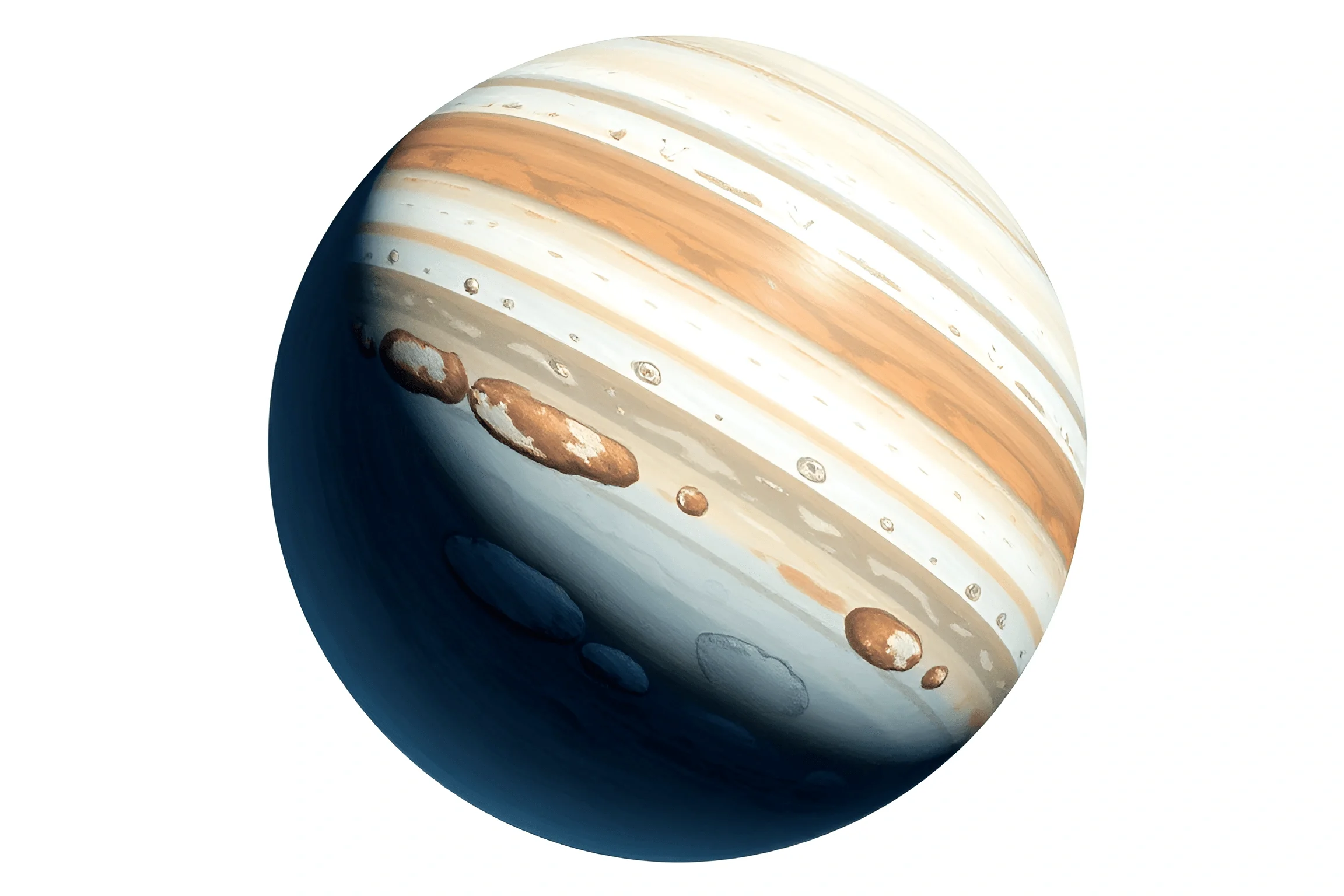 Fake Jupiter Map Jupiter Planet Illustration with Atmospheric Bands - Free Download - AI ...