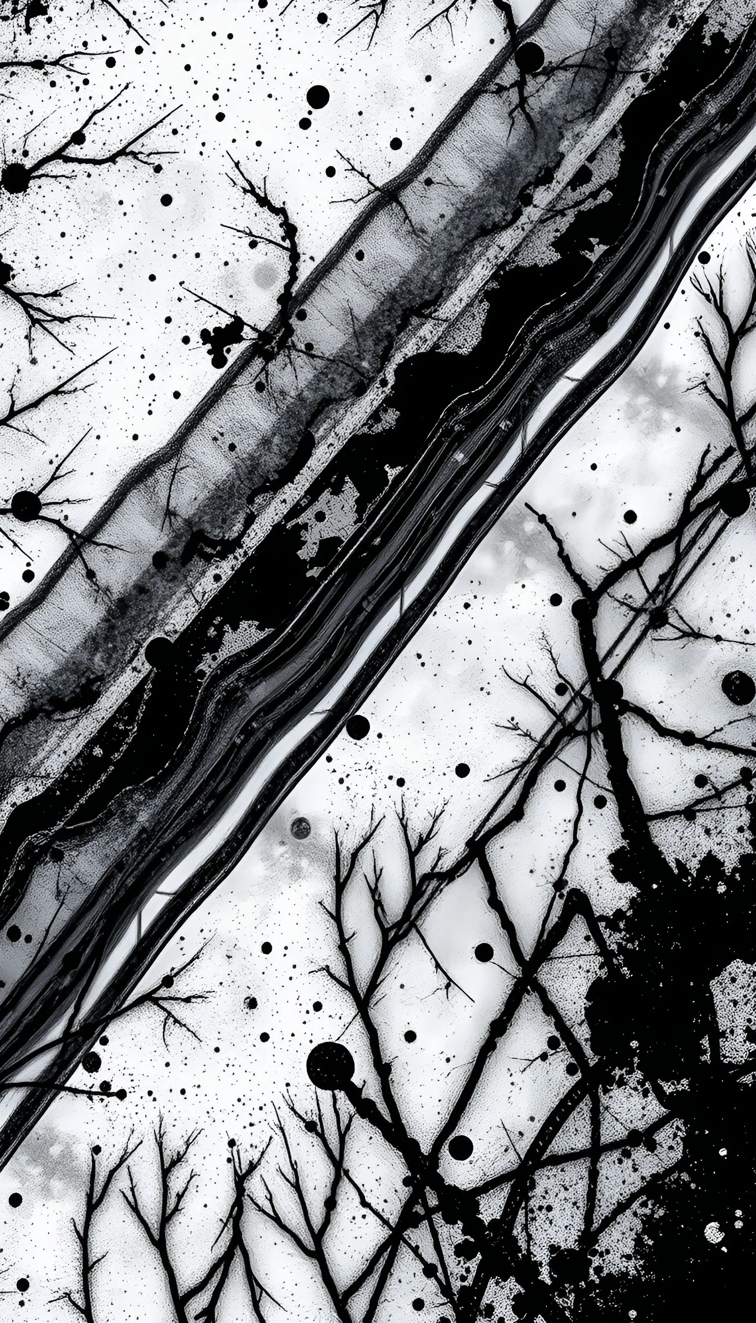 Abstract Black and White Ink Splatter Painting - Free Download - AI ...