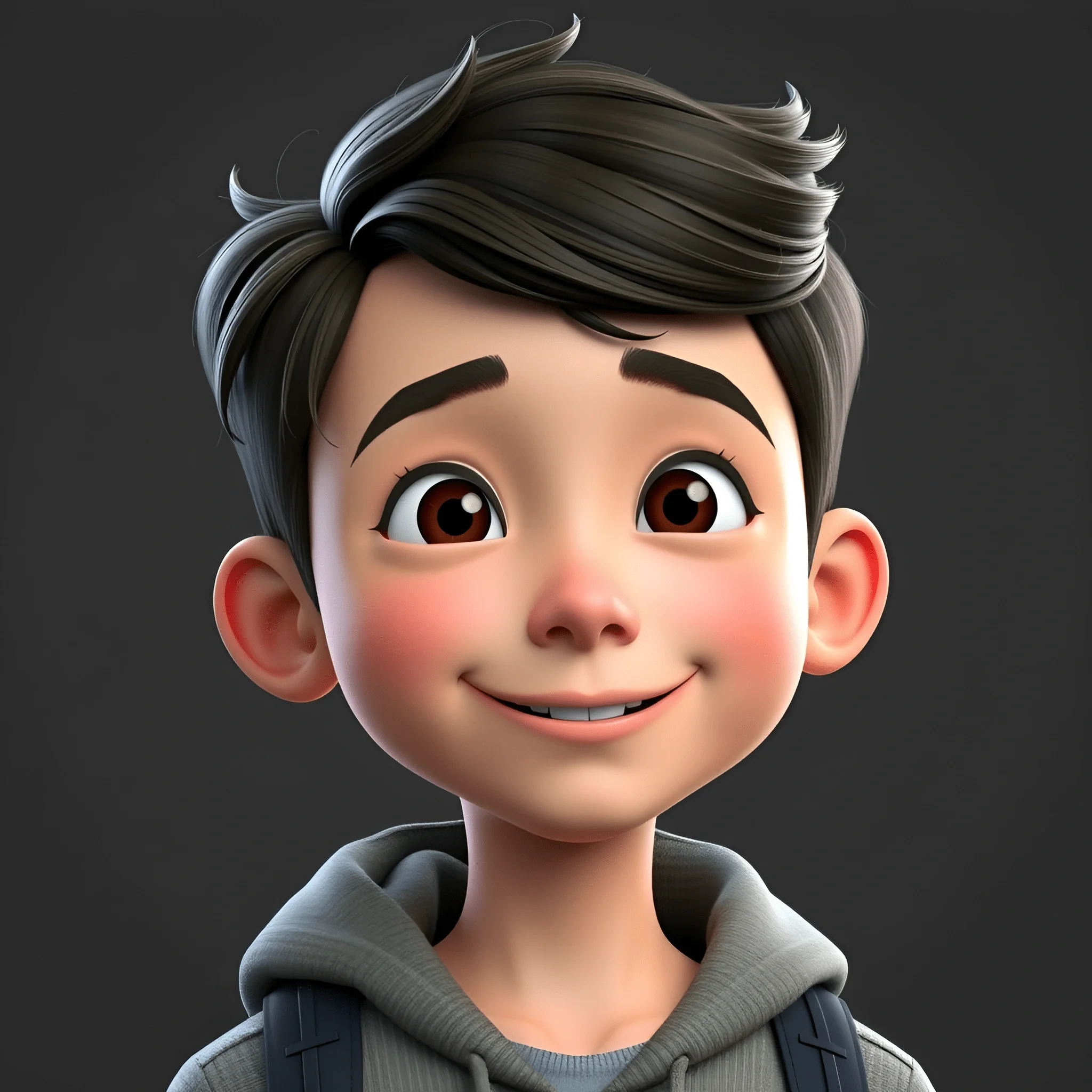 3D Cartoon Portrait of Smiling Boy - Free Download - AI Scribbles