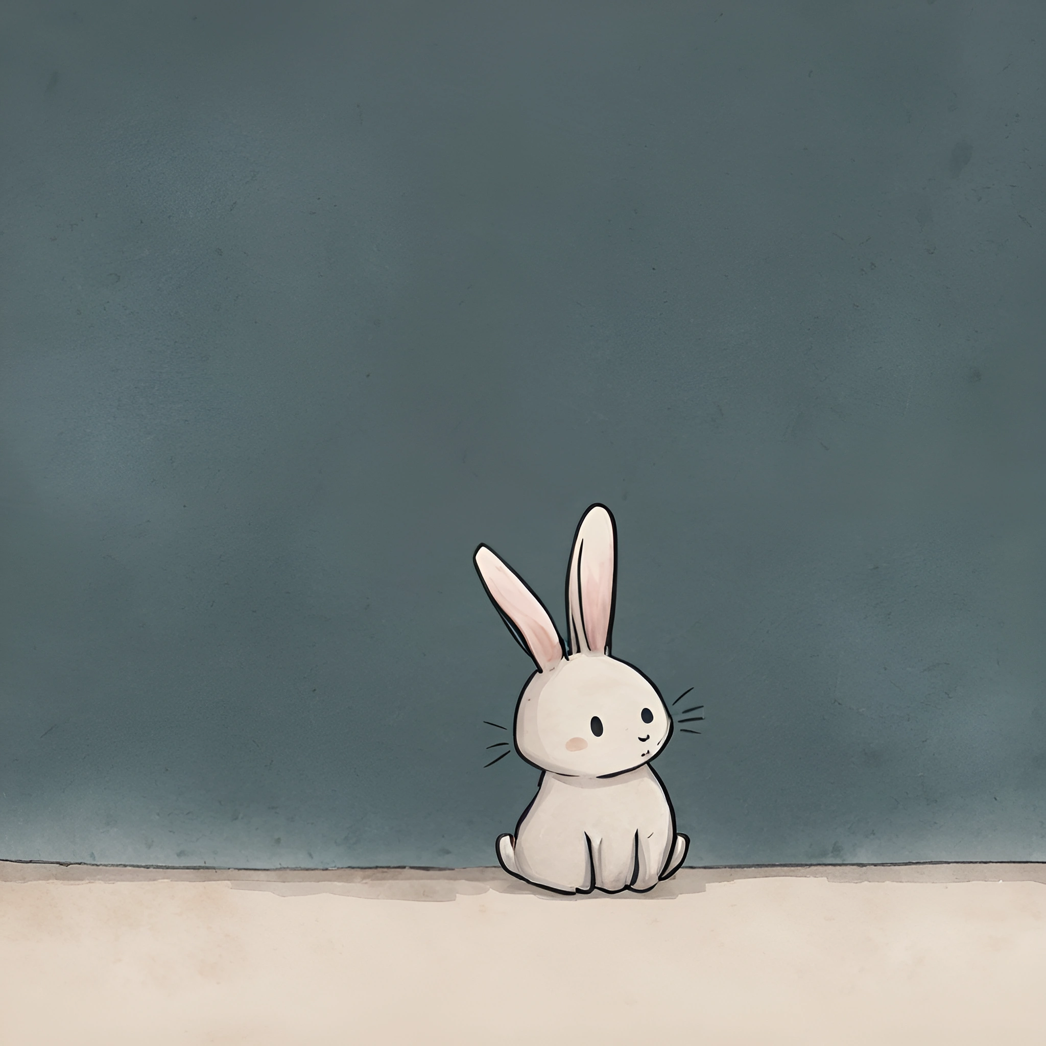 Cute Cartoon Rabbit Illustration - Free Download - AI Scribbles