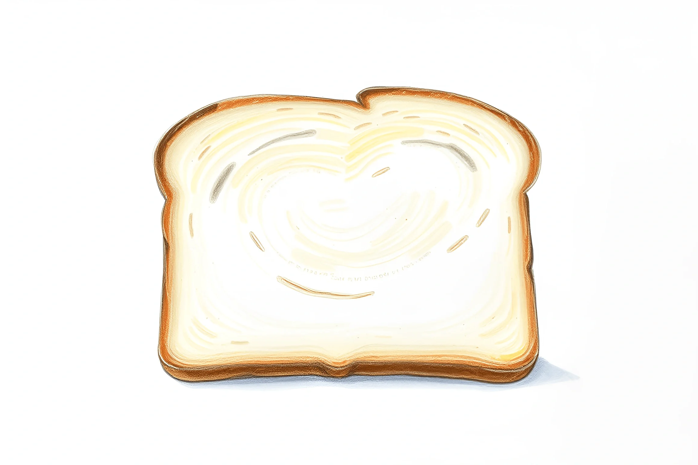Slice Of White Bread On White Background - Free Download - AI Scribbles