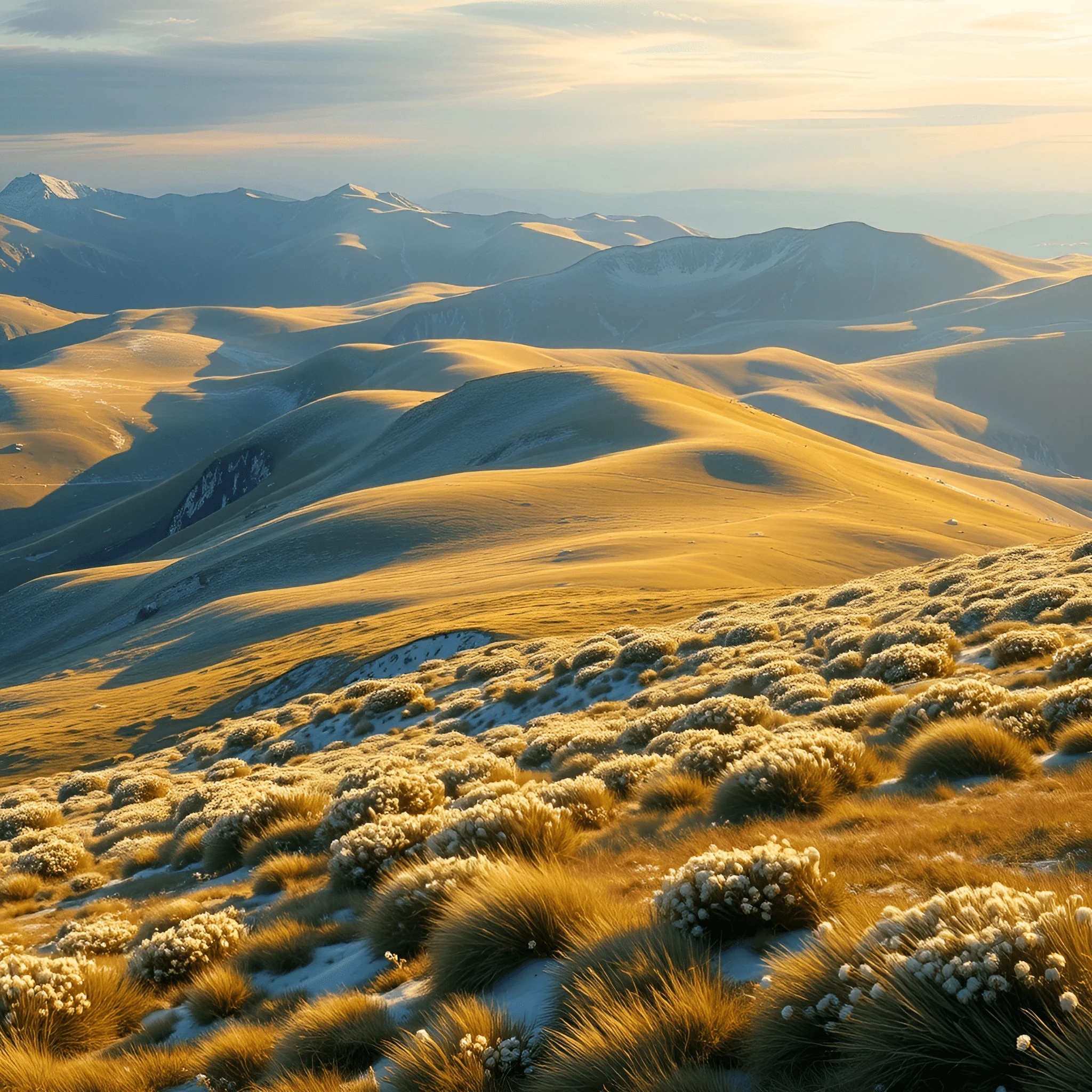 Golden Landscape at Sunset - Free Download - AI Scribbles