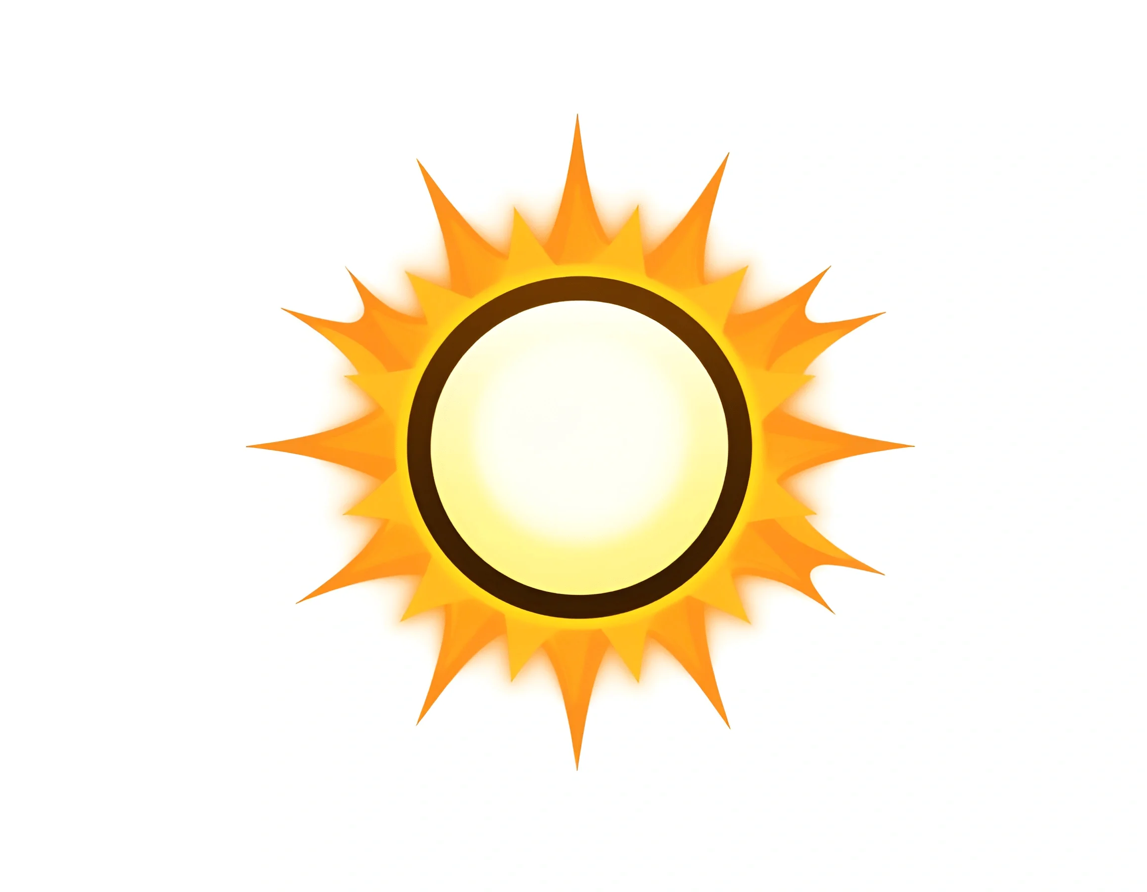 Stylized Sun Icon With Radiant Rays - Free Download - AI Scribbles