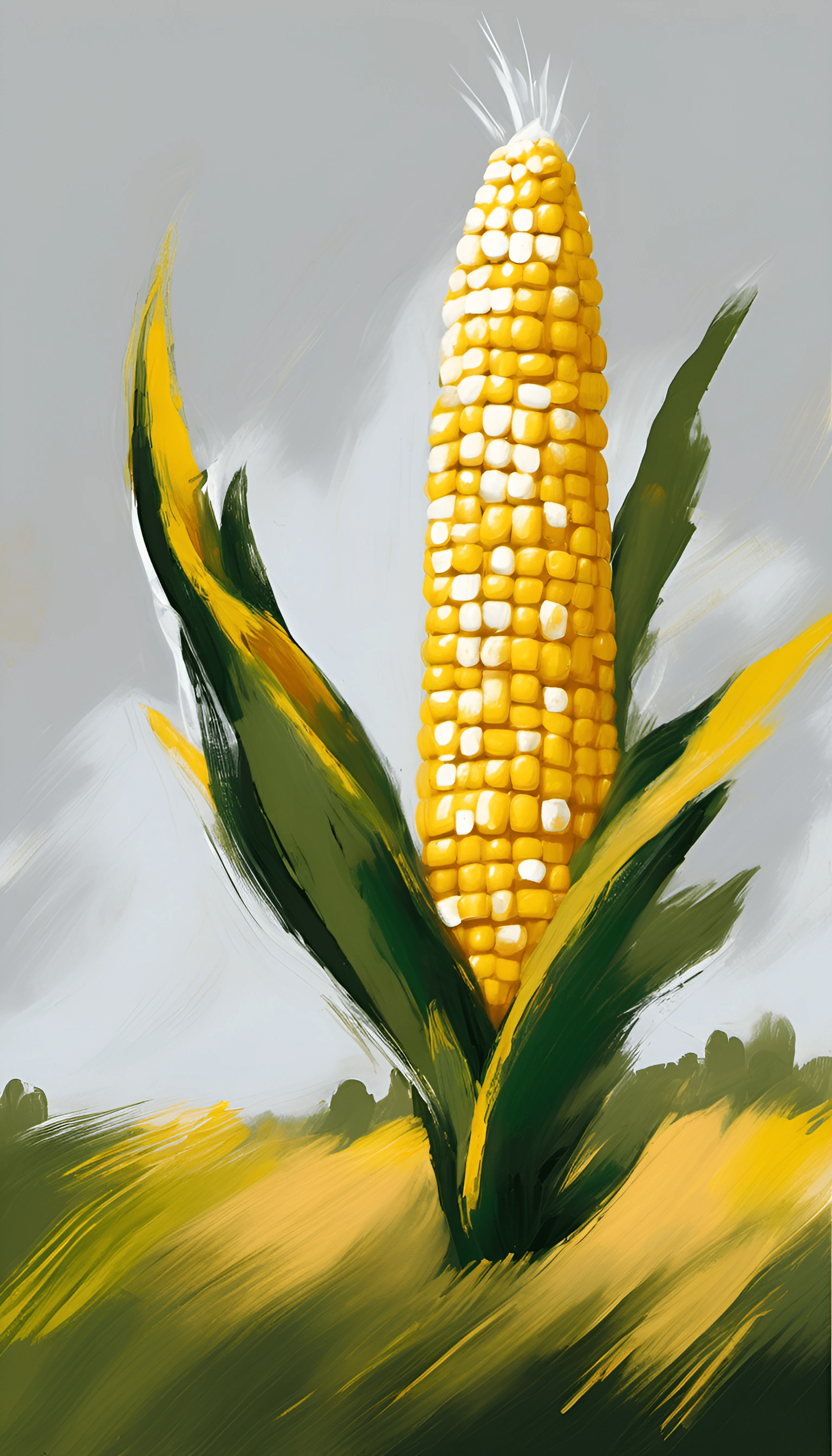Impressionist Corn Painting - Free Download - AI Scribbles