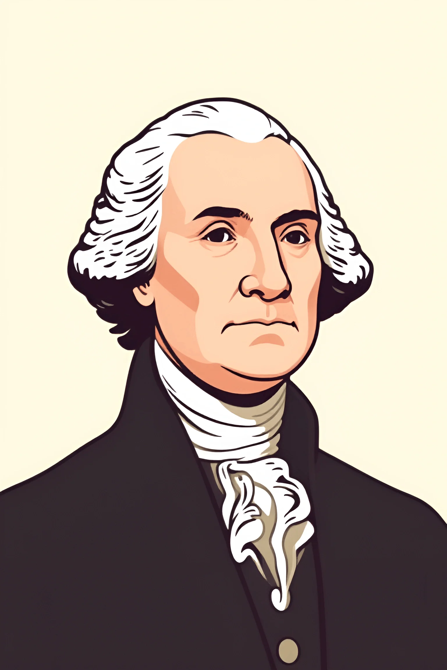 Illustrated Portrait of George Washington - Free Download - AI Scribbles