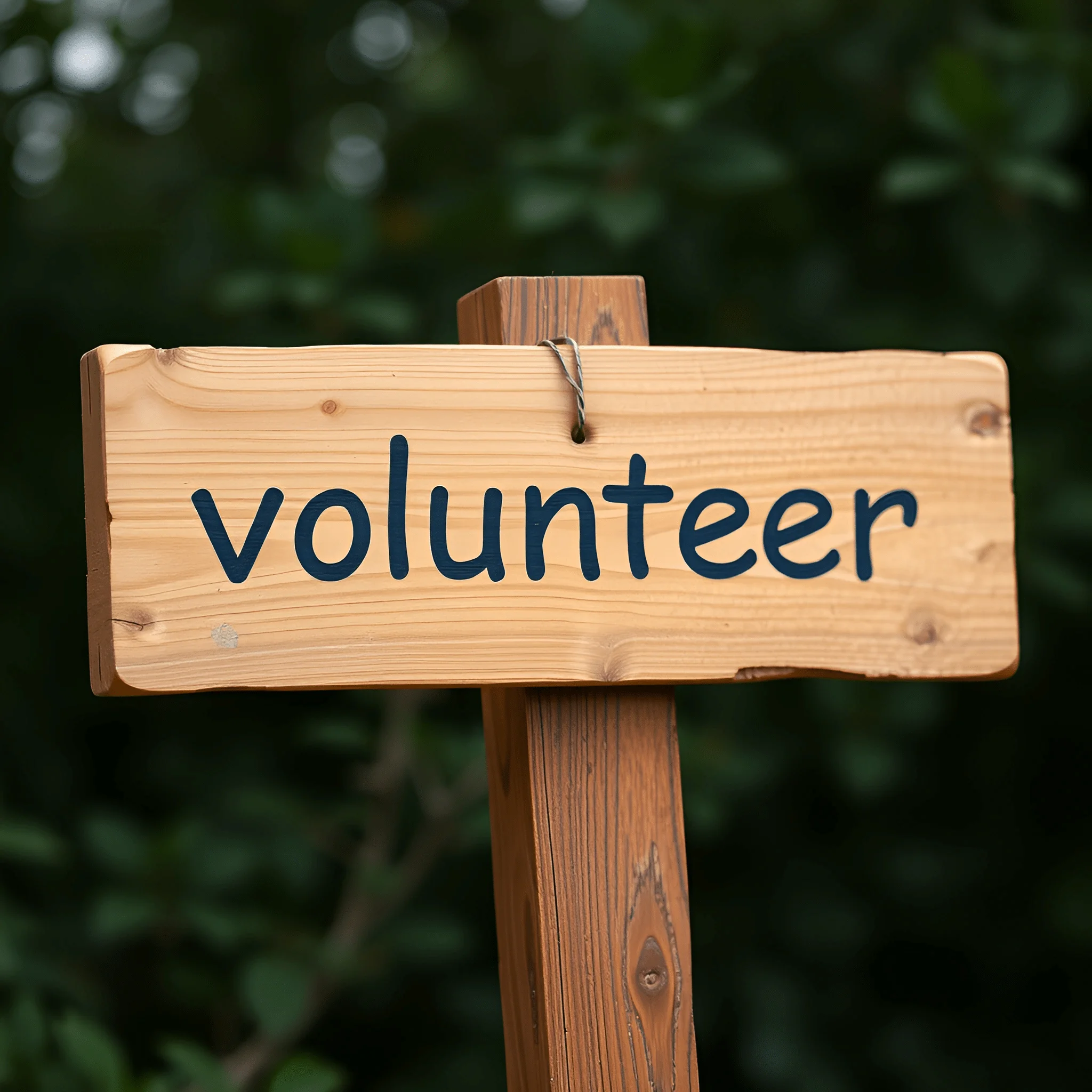 Wooden Volunteer Signpost Outdoors - Free Download - AI Scribbles