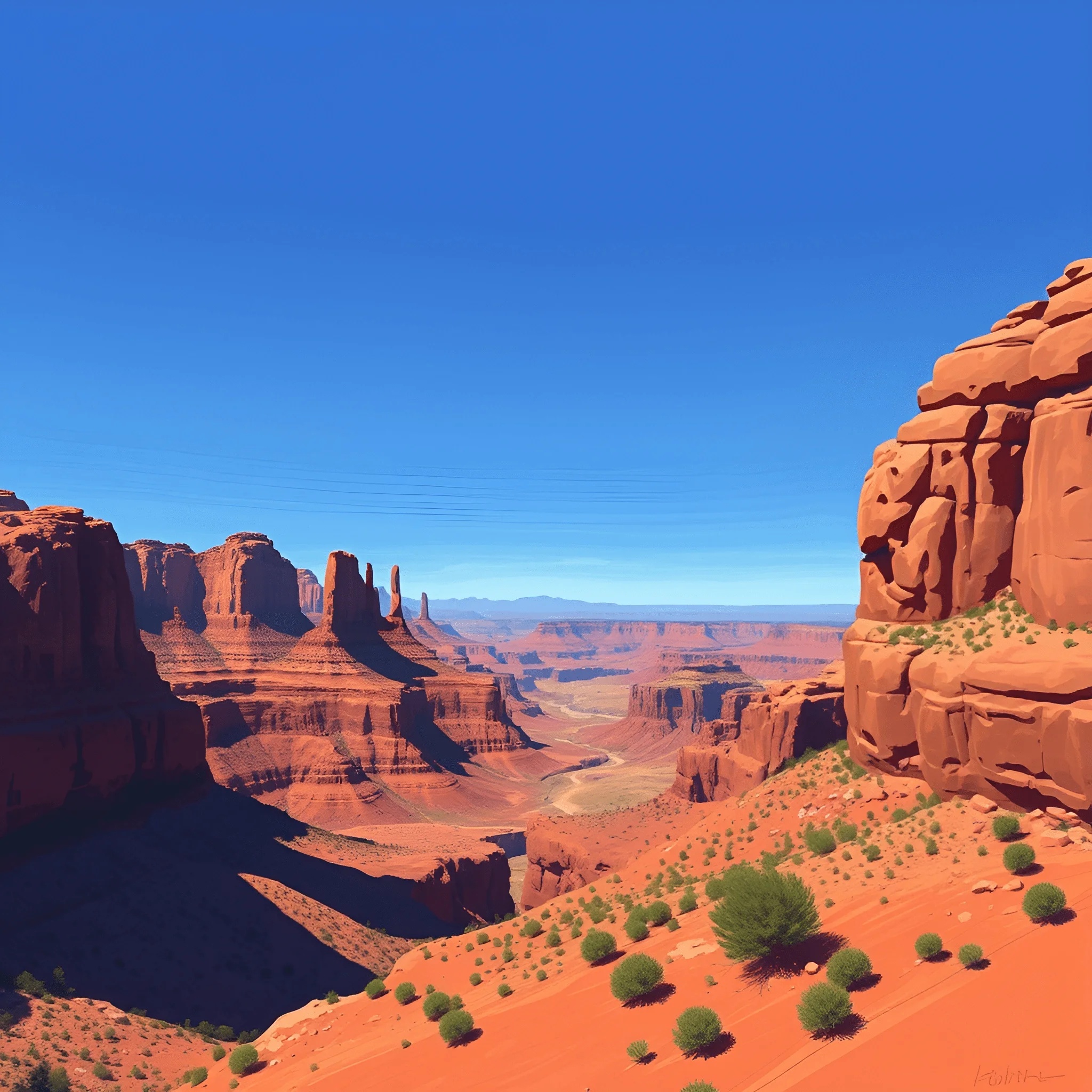 Monument Valley Landscape - Free Download - AI Scribbles