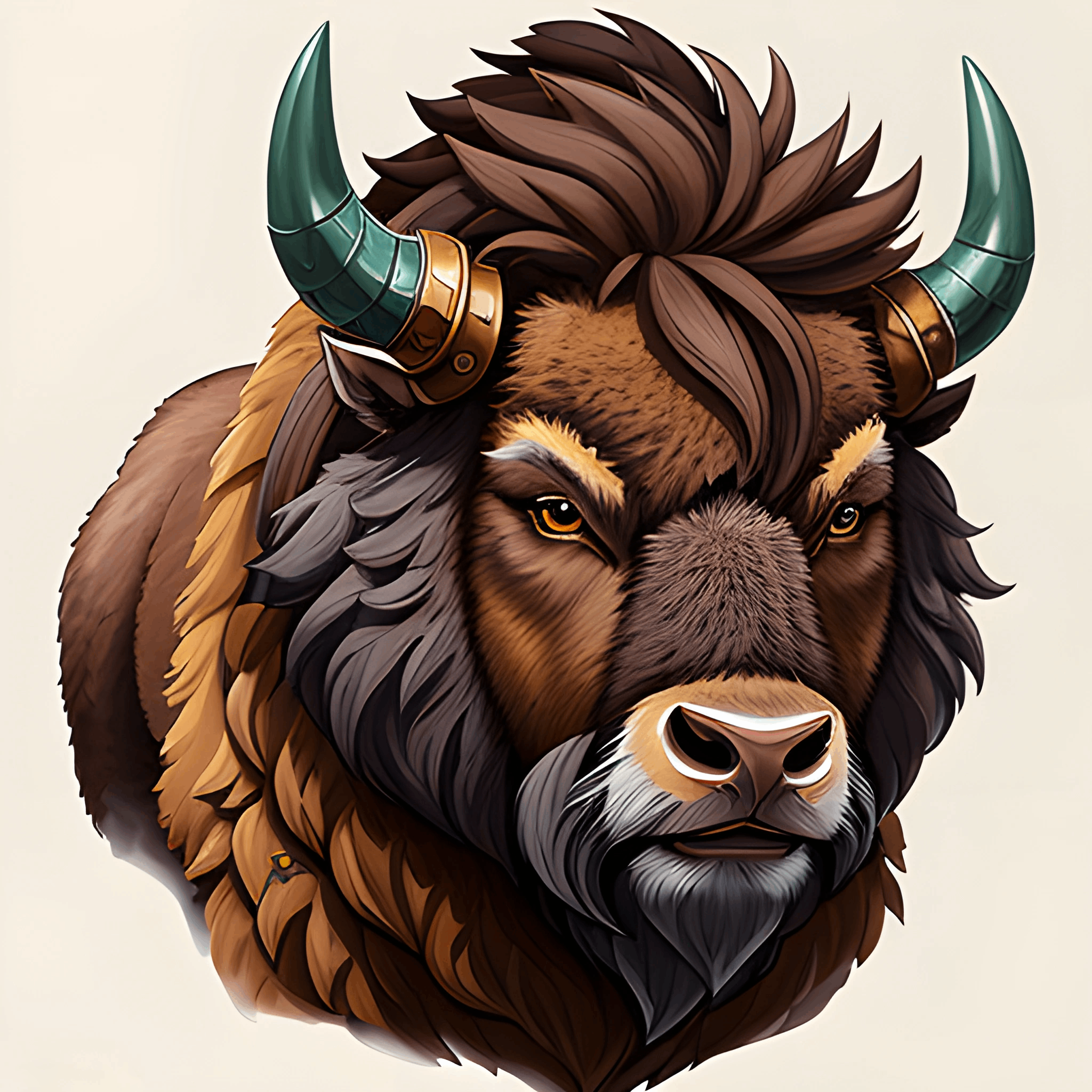 Majestic Bison Illustration - Free Download - AI Scribbles