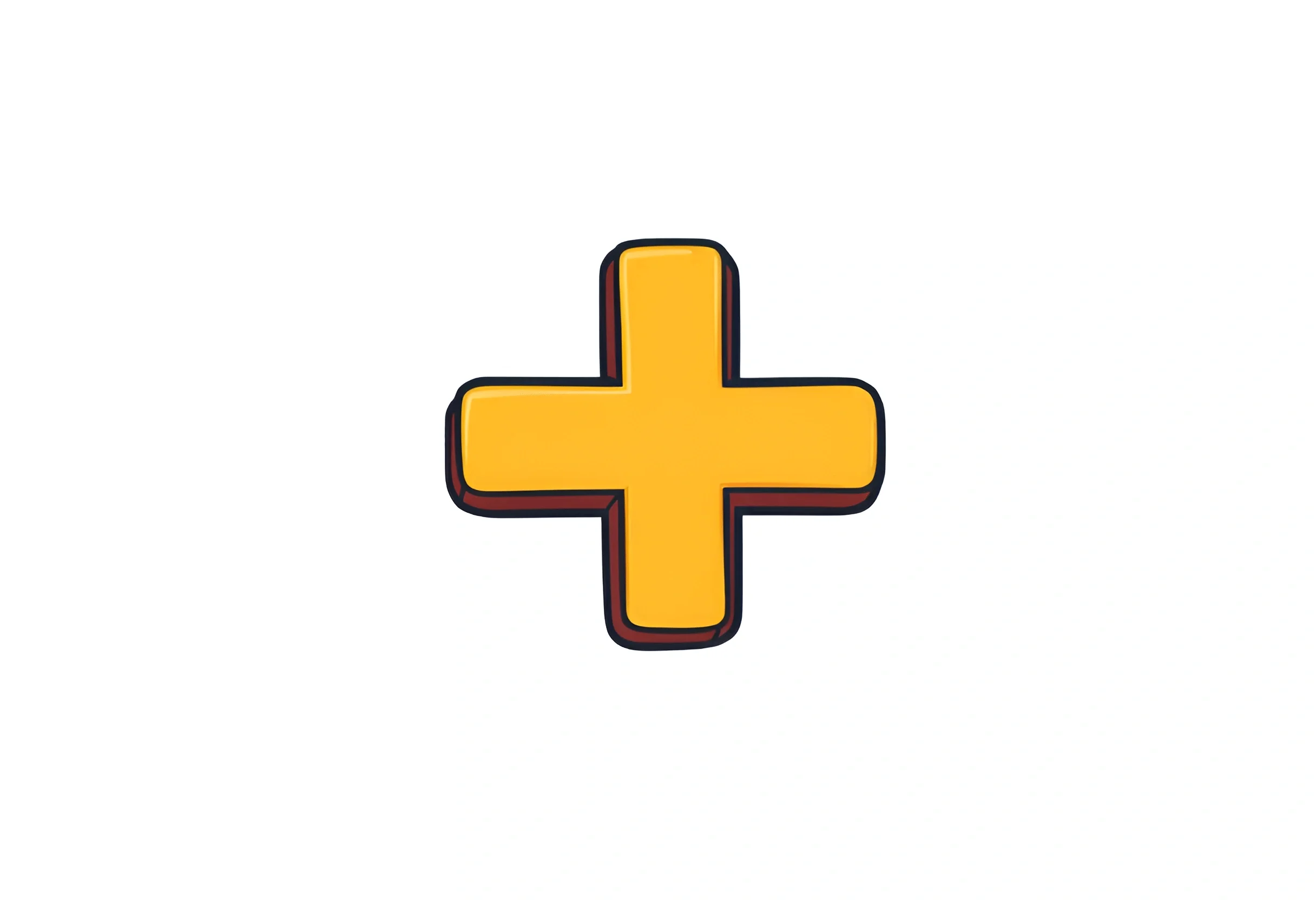 Plus Signe Icon 3D Yellow Plus Sign Icon - Free Download - AI Scribbles