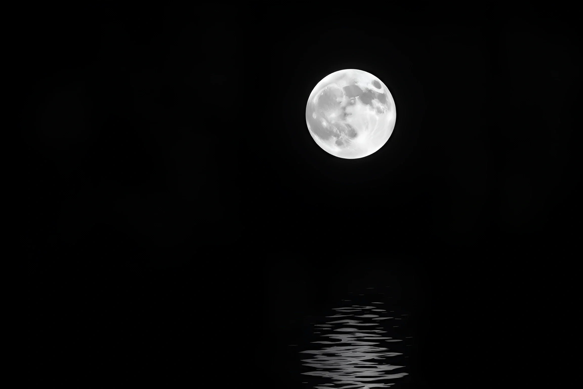 Moon Flection Full Moon Over Water Reflection - Free Download - AI Scribbles