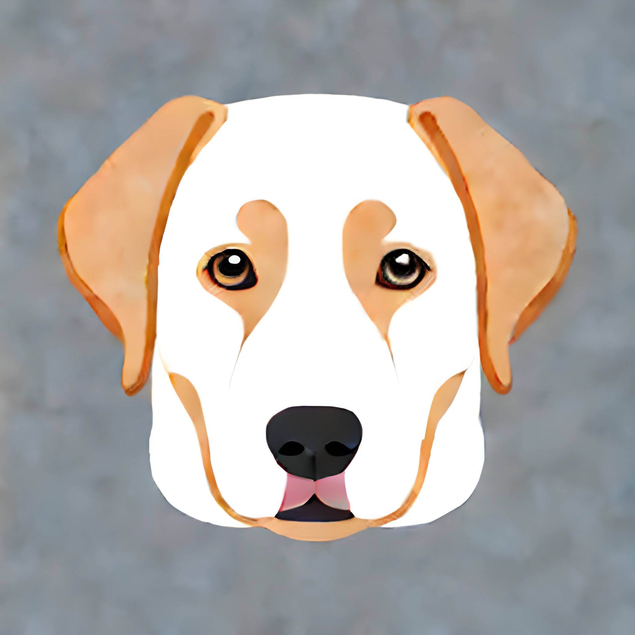 a dog with a white face and brown ears