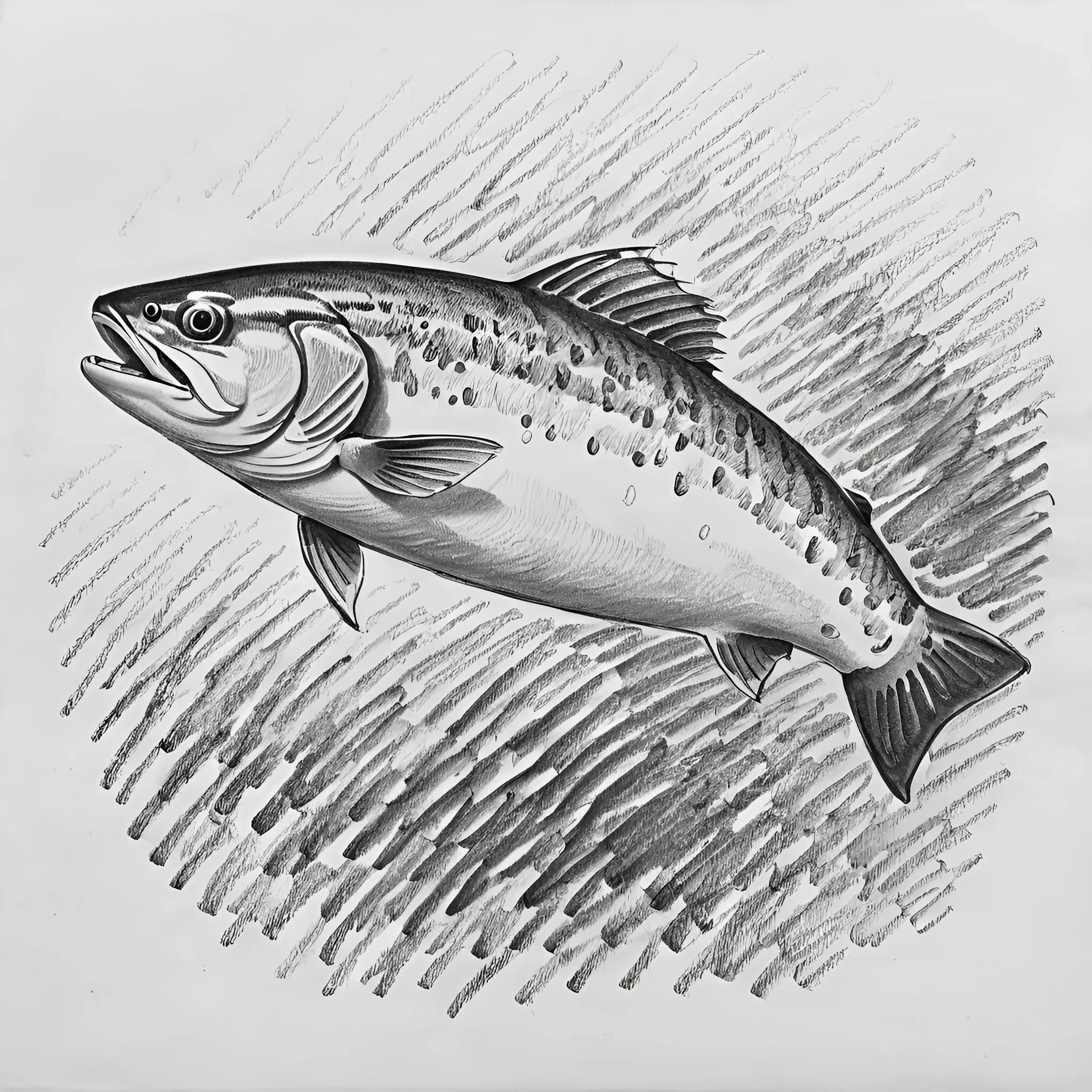 Illustration of a Trout Fish - Free Download - AI Scribbles