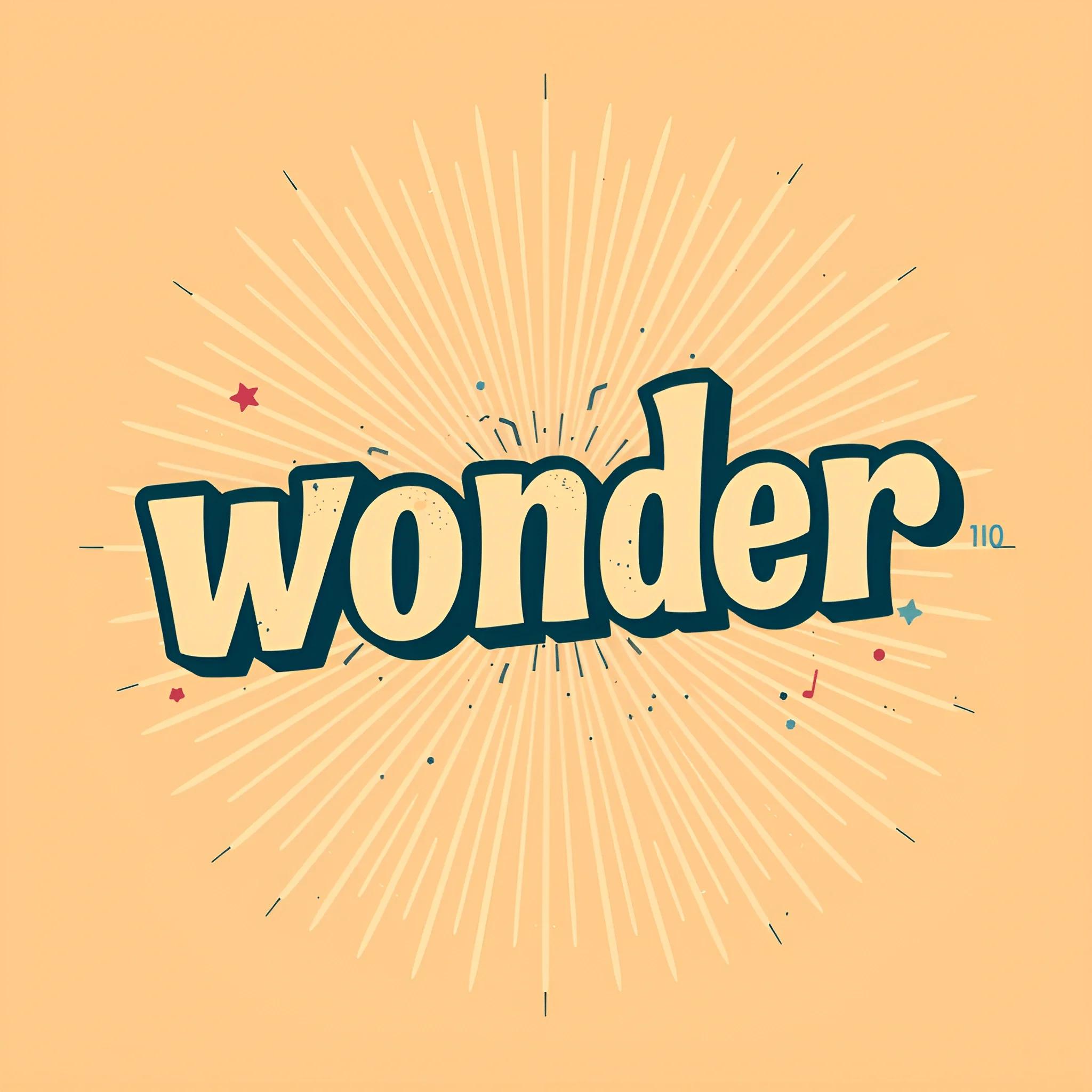 Wonder Cursive Blue Retro Wonder Typography Design - Free Download - AI Scribbles