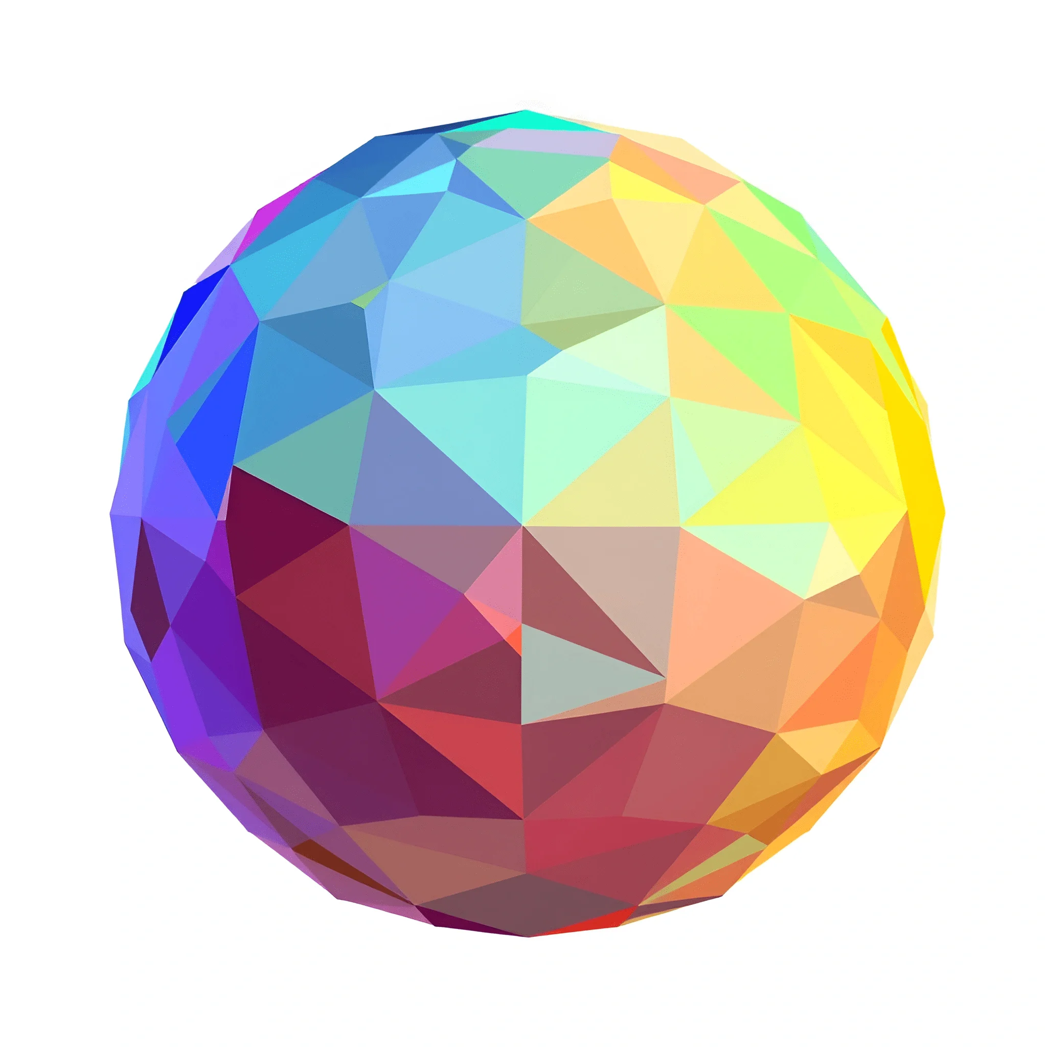 Colorful Low Poly Sphere 3D Illustration - Free Download - AI Scribbles