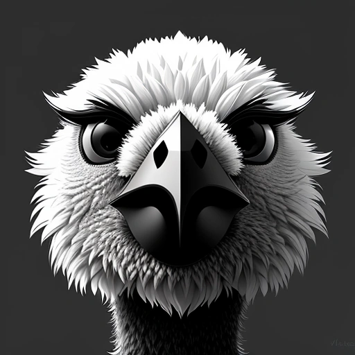 with a black and white image of an eagle's face
