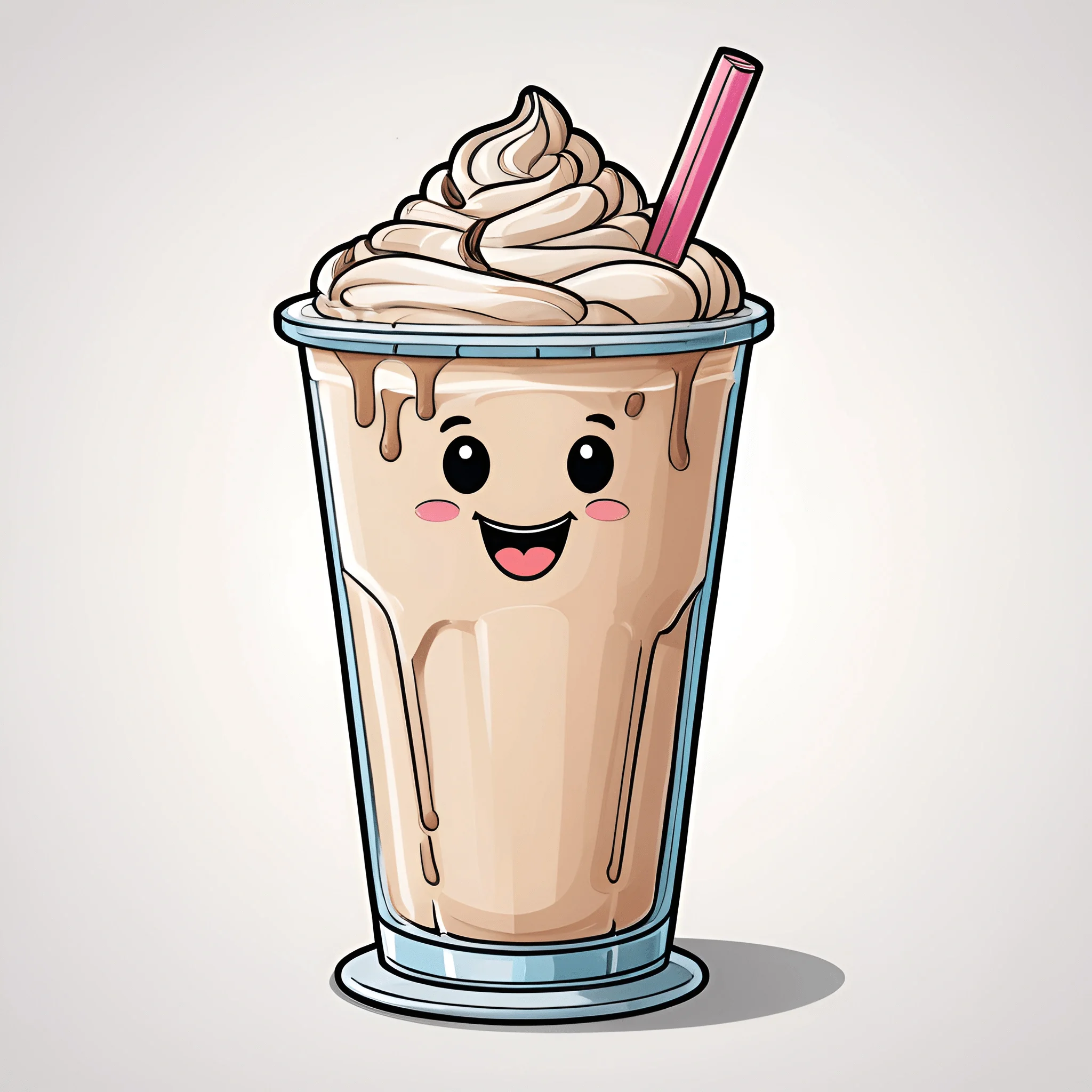 Cute Cartoon Milkshake Character - Free Download - AI Scribbles