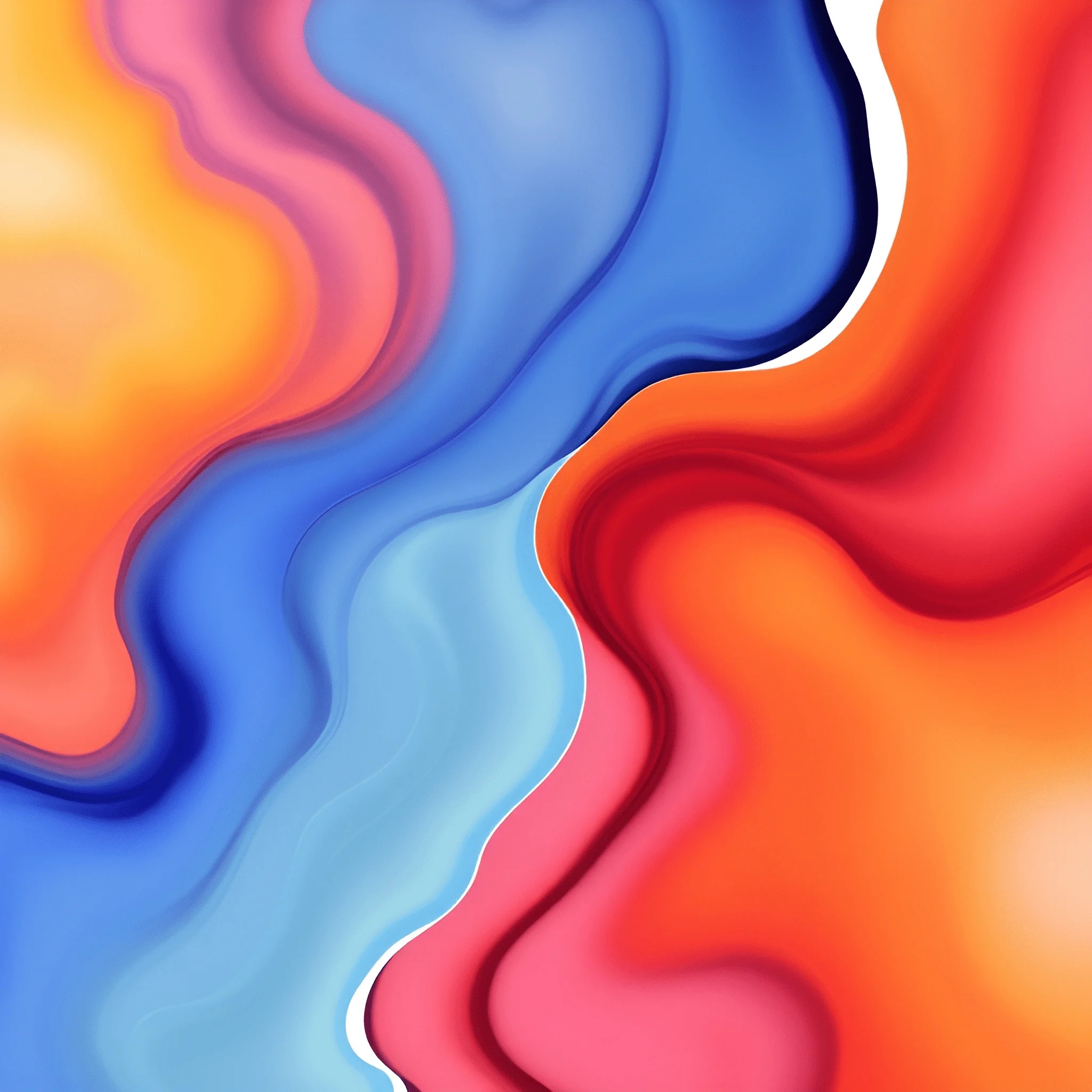 Colorful Abstract Flowing Shapes - Free Download - AI Scribbles