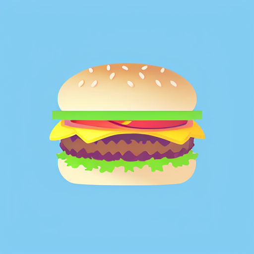 a close up of a hamburger with cheese and lettuce on a blue background