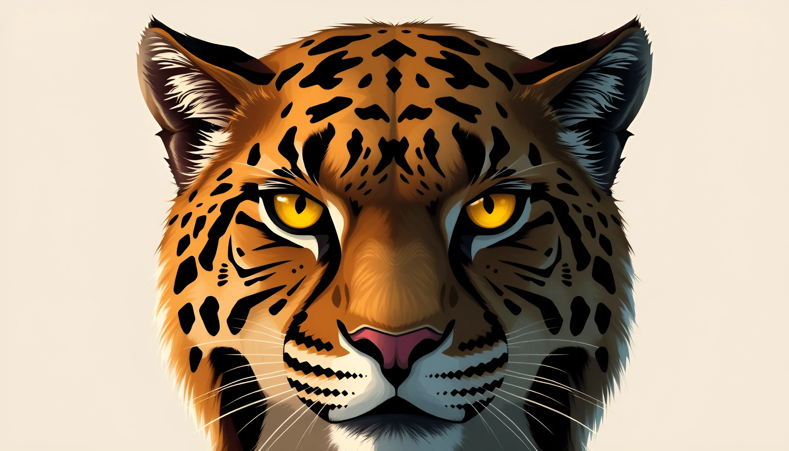 Digital Illustration of a Leopard Face - Free Download - AI Scribbles