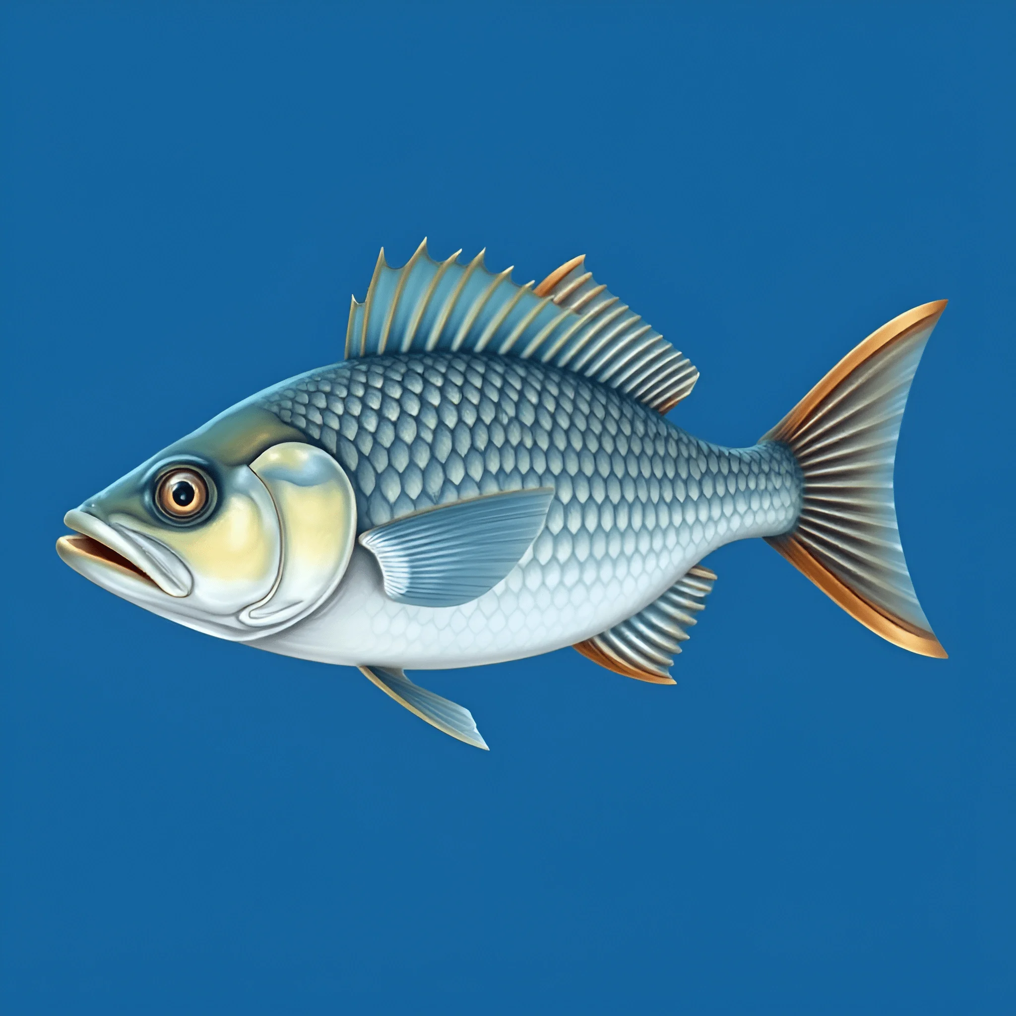 Realistic Silver Bluefish Illustration - Free Download - AI Scribbles