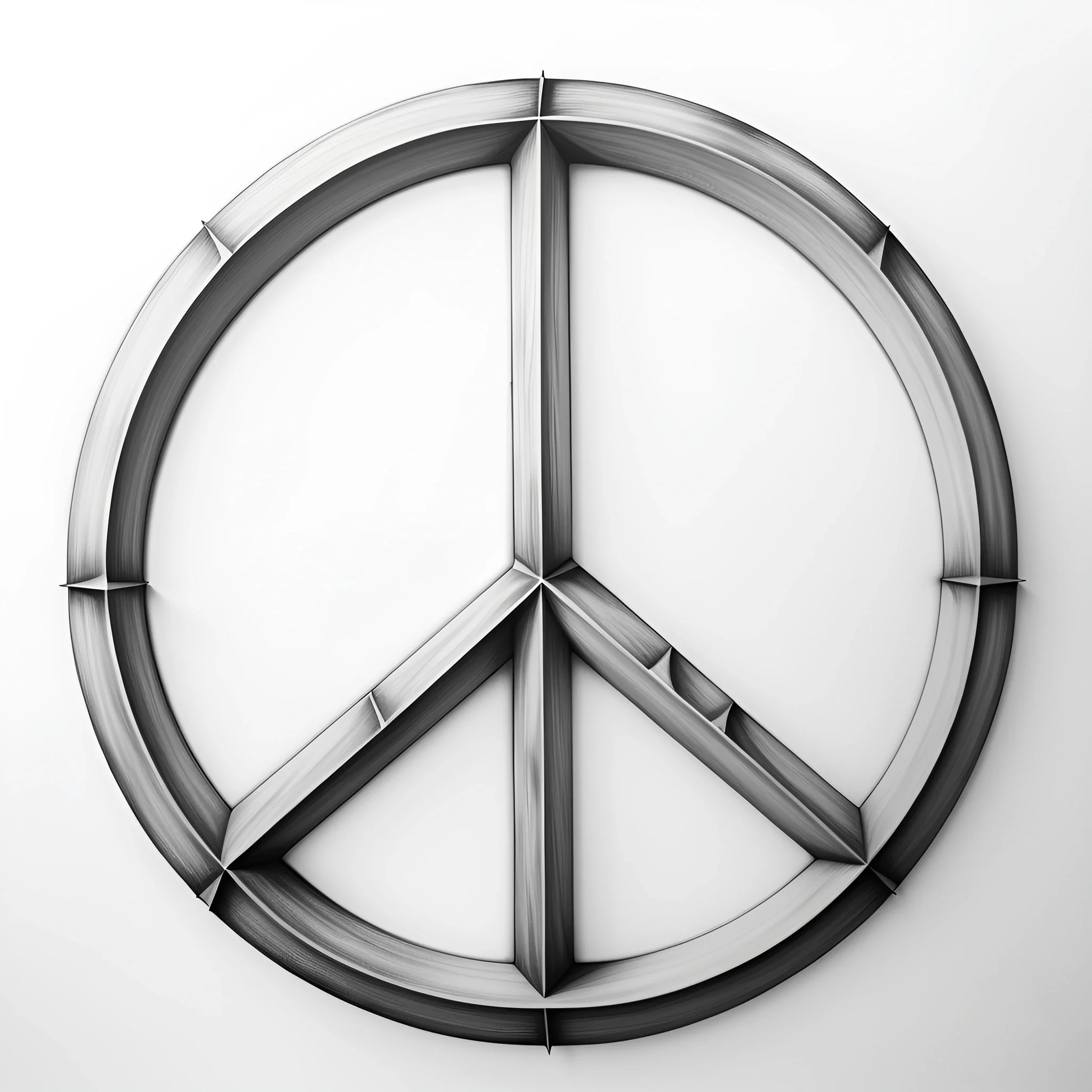 Metal Peace Symbol Artwork - Free Download - AI Scribbles