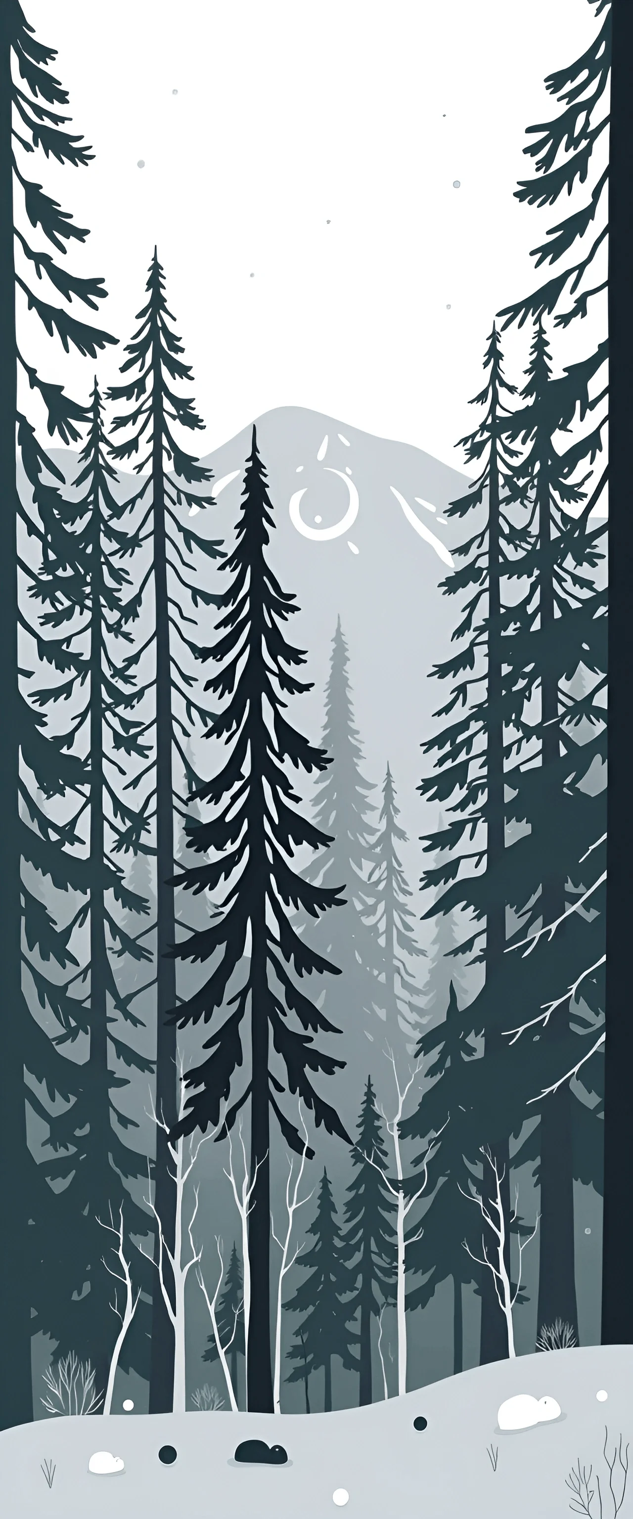 Abstract Forest Landscape - Free Download - AI Scribbles