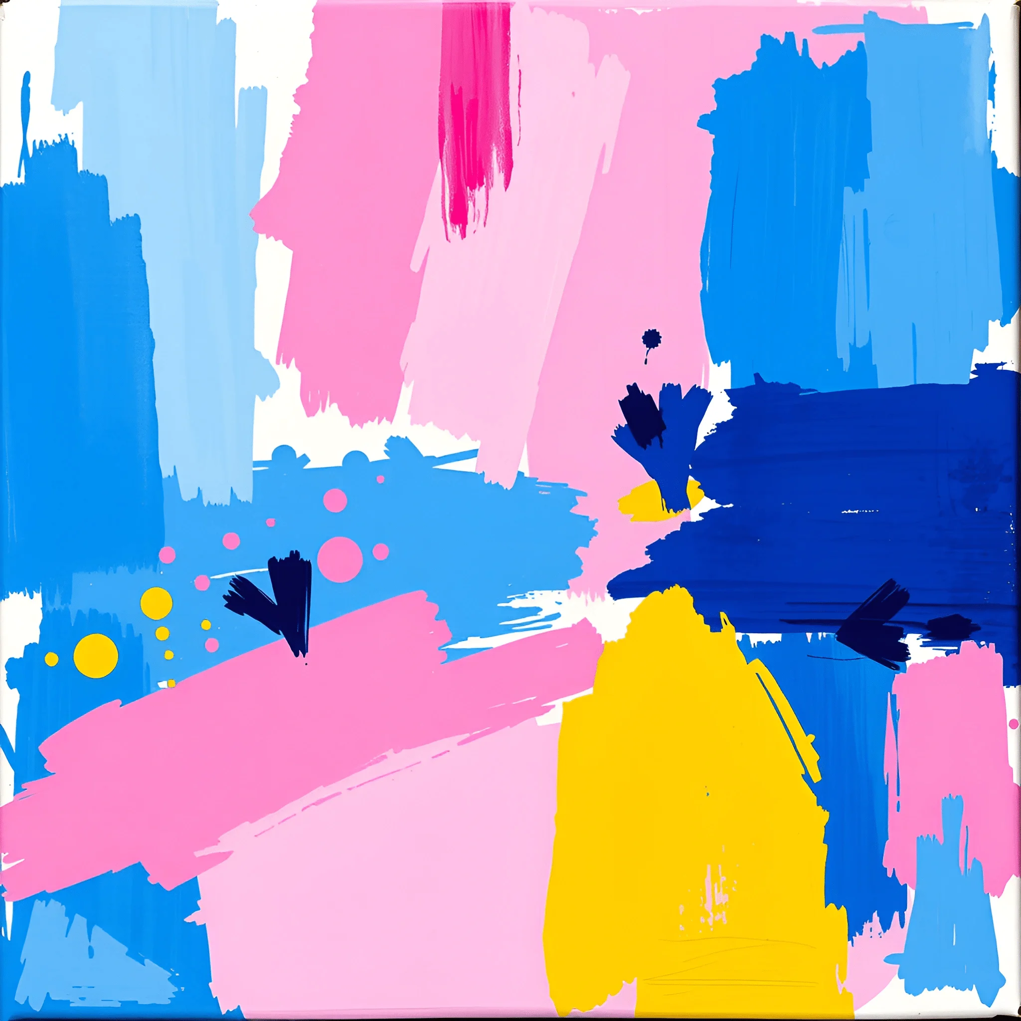 Abstract Colorful Brushstroke Painting - Free Download - AI Scribbles