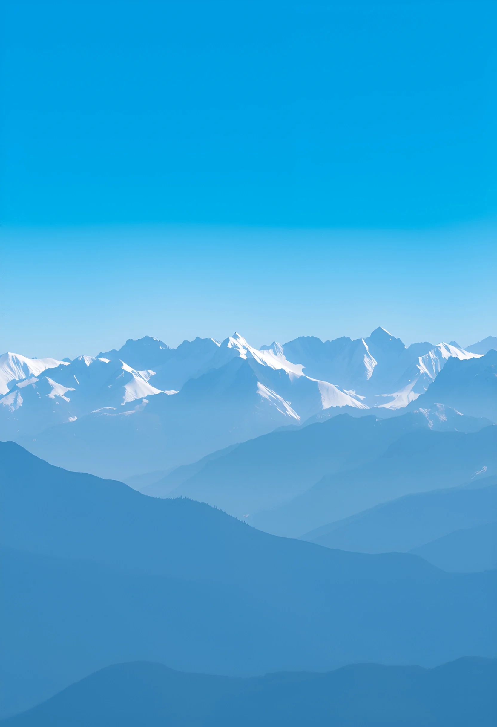 Snow-Capped Mountain Range Under Clear Blue Sky - Free Download - AI ...
