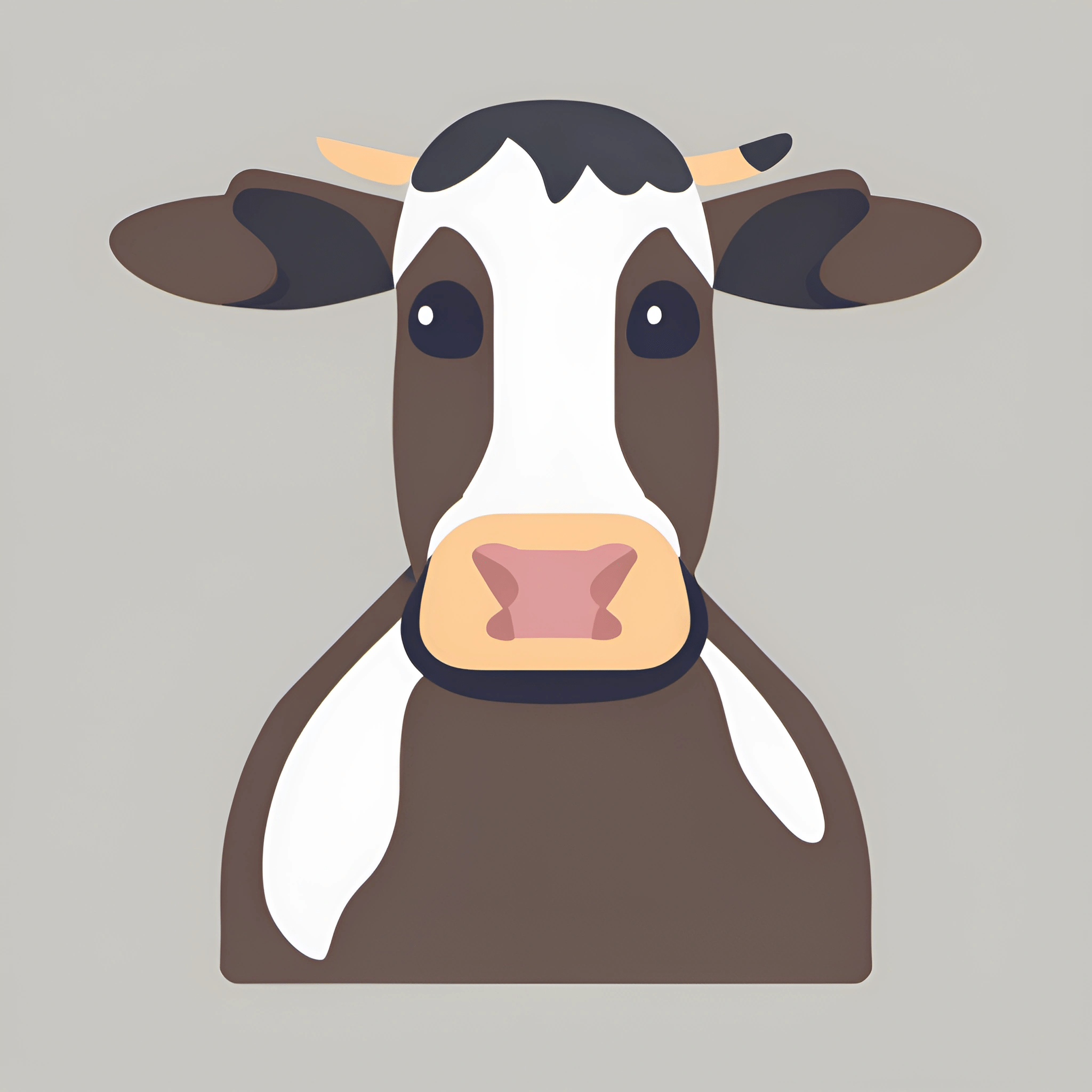 Minimalist Cow Illustration - Free Download - AI Scribbles