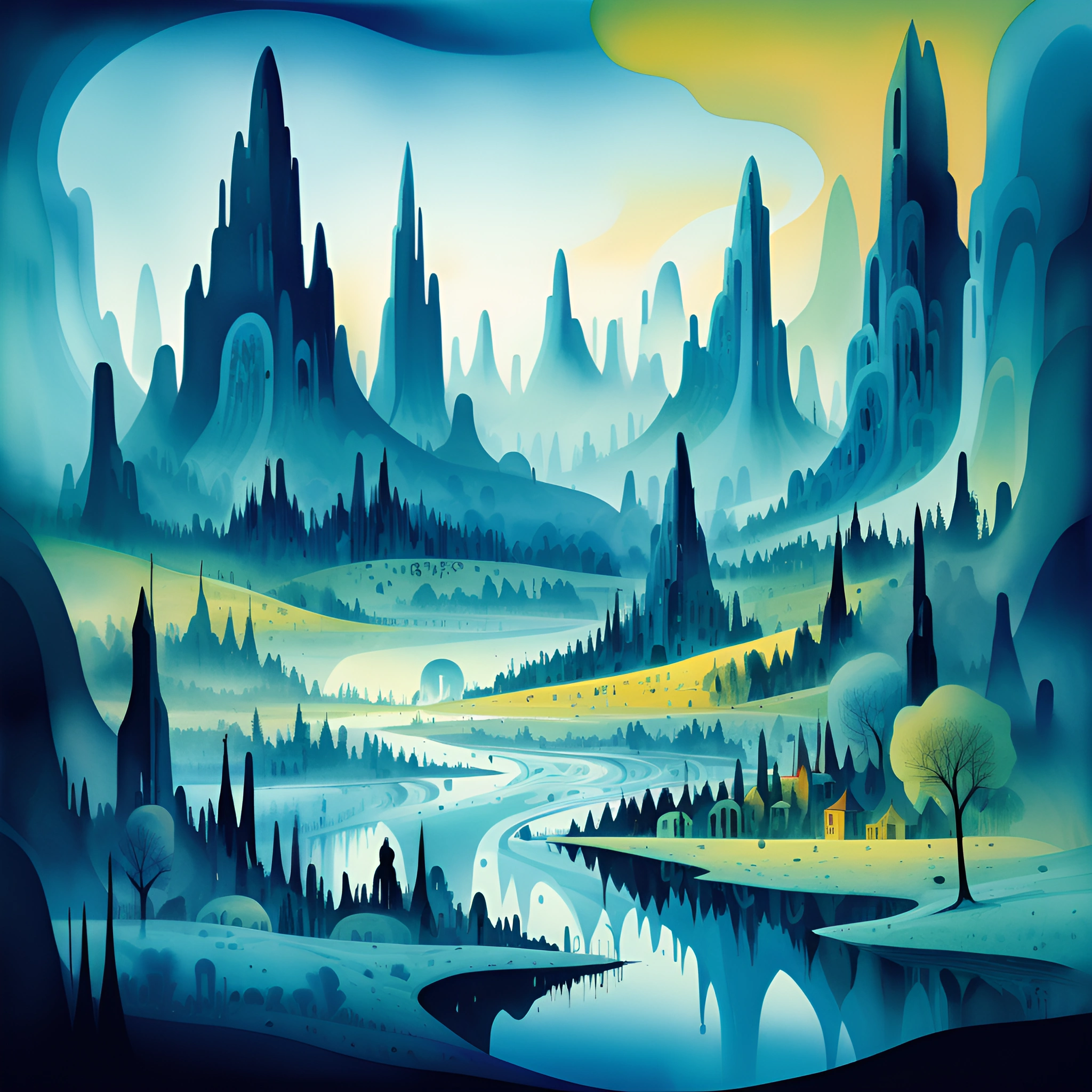 Mystical Fantasy Landscape - Free Download - AI Scribbles