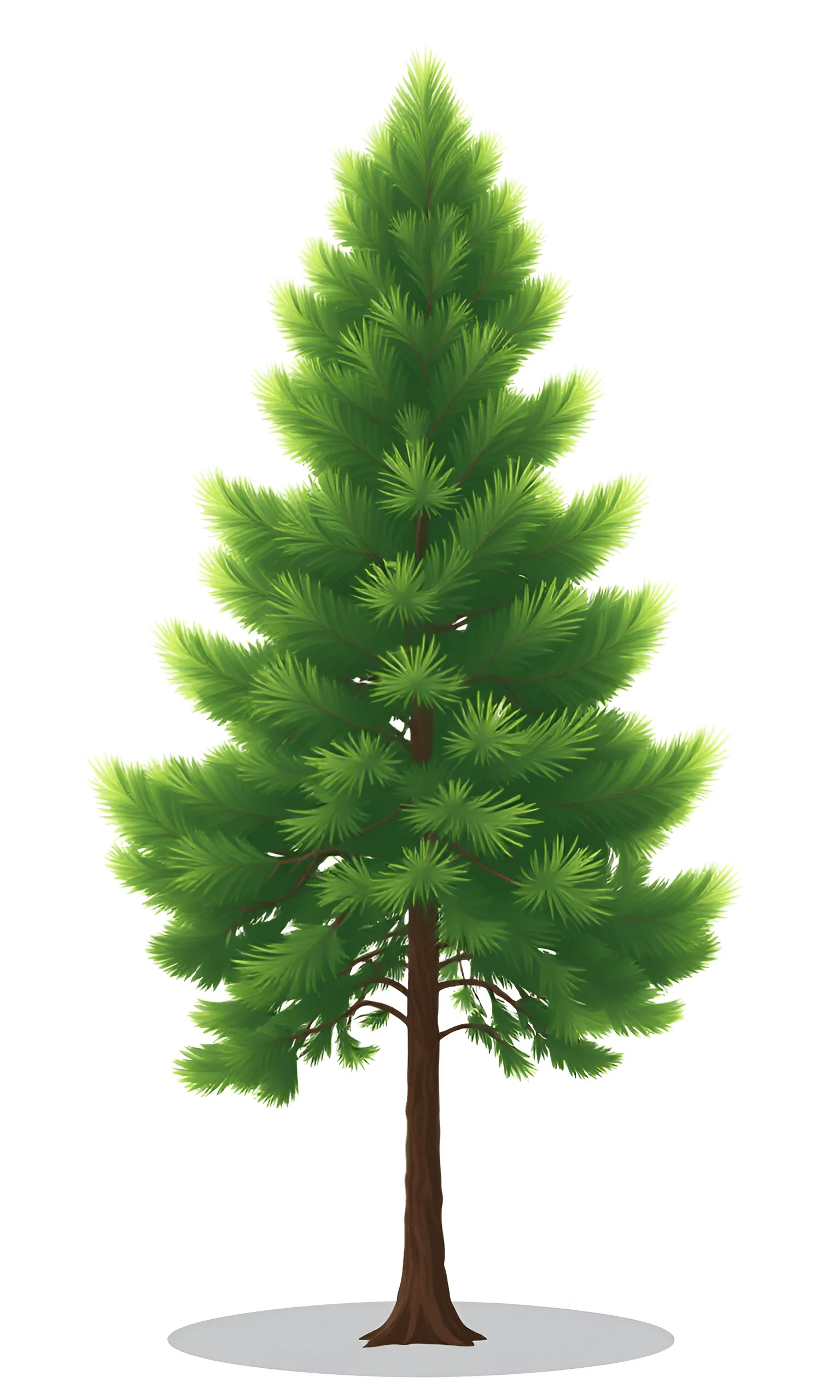Realistic Green Pine Tree - Free Download - AI Scribbles