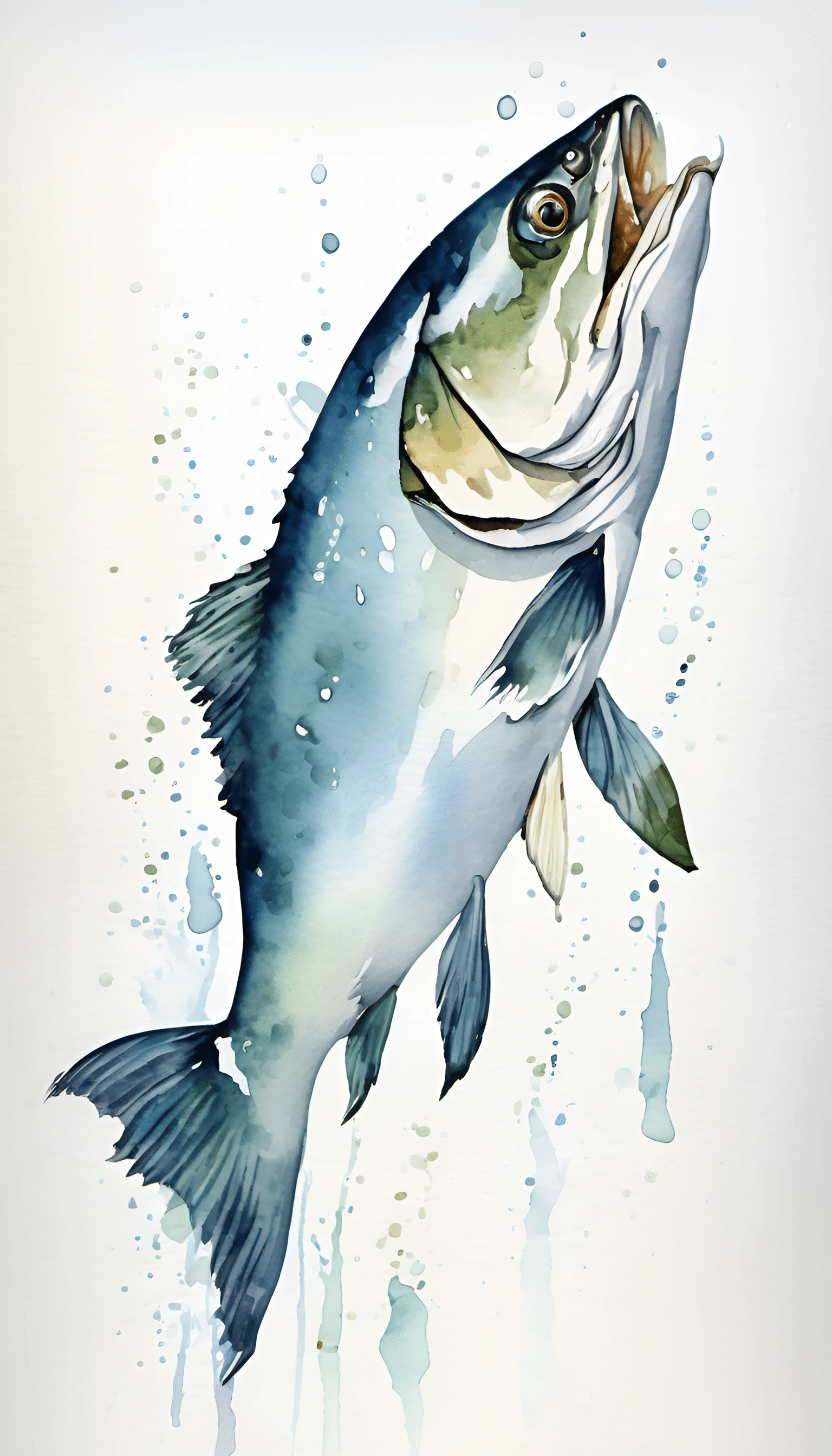 Watercolor Fish Painting - Free Download - AI Scribbles
