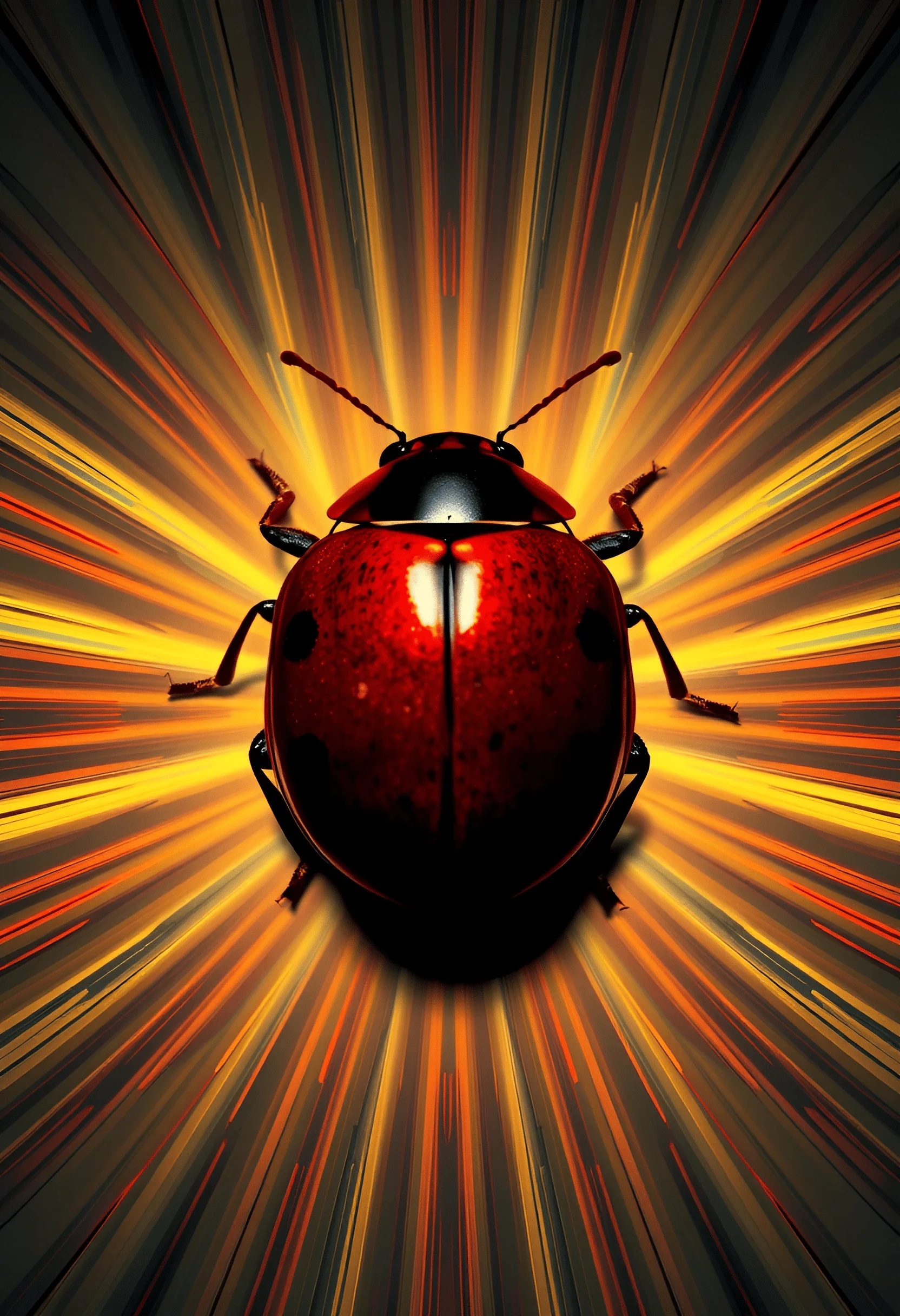 Macro Photograph of Ladybug with Radiant Light Effect - Free Download ...