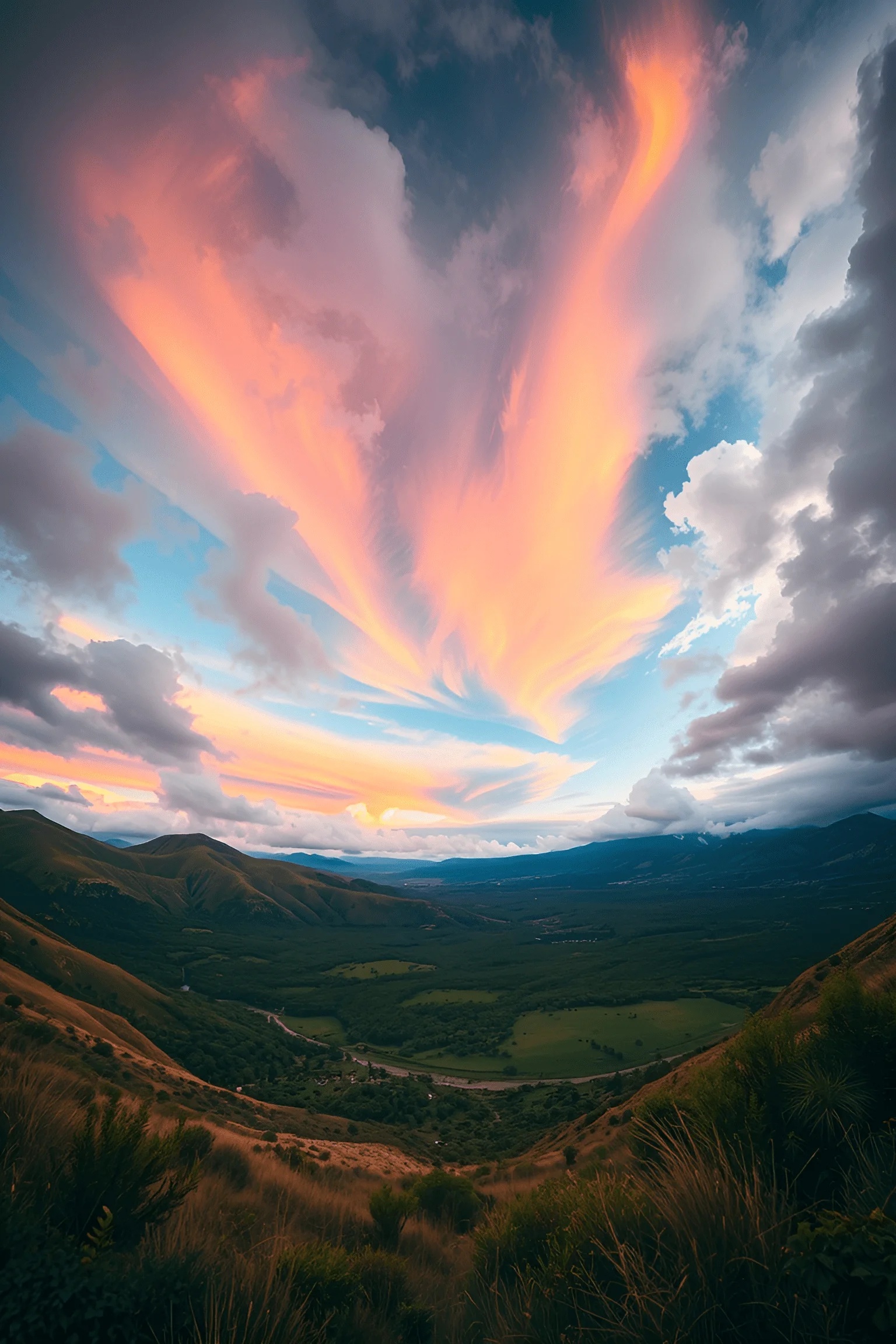 Dramatic Sunset Over Rolling Hills - Free Download - AI Scribbles