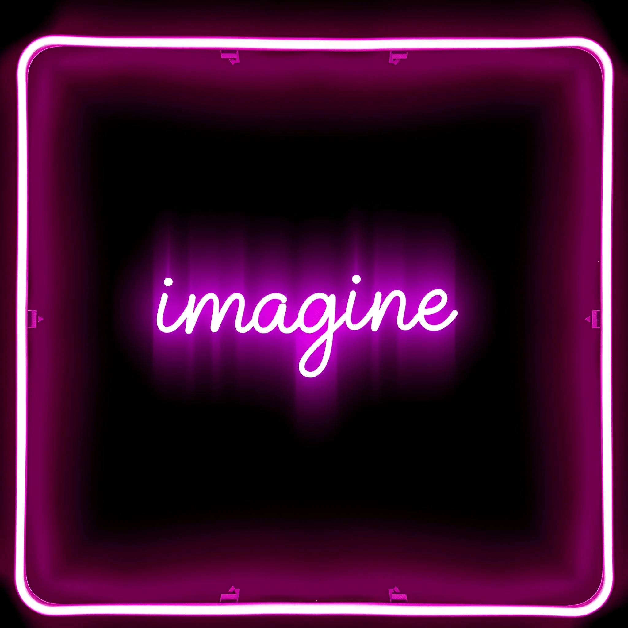 Pink Neon Imagine Sign - Free Download - AI Scribbles