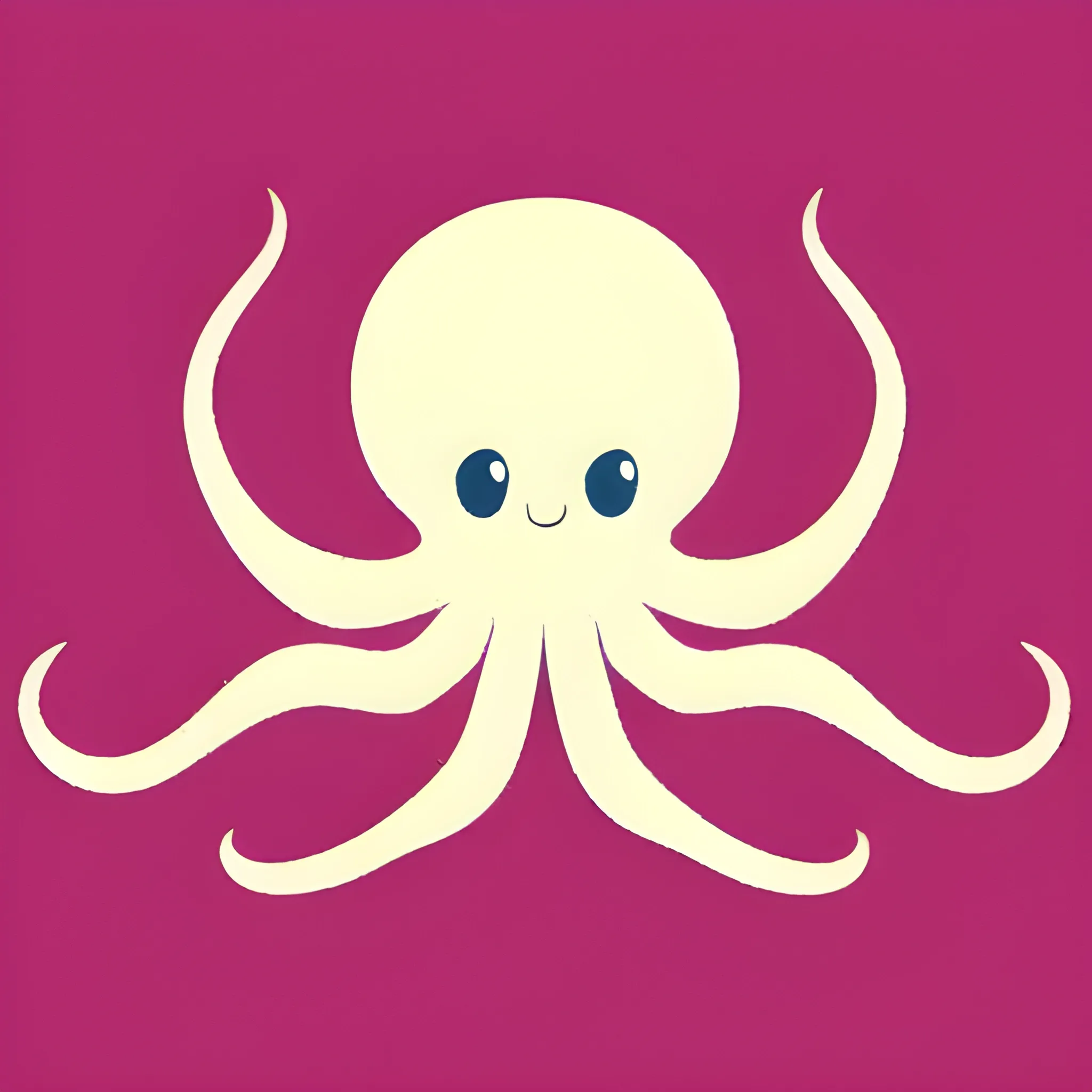 Cute Cartoon Octopus on Pink Background - Free Download - AI Scribbles