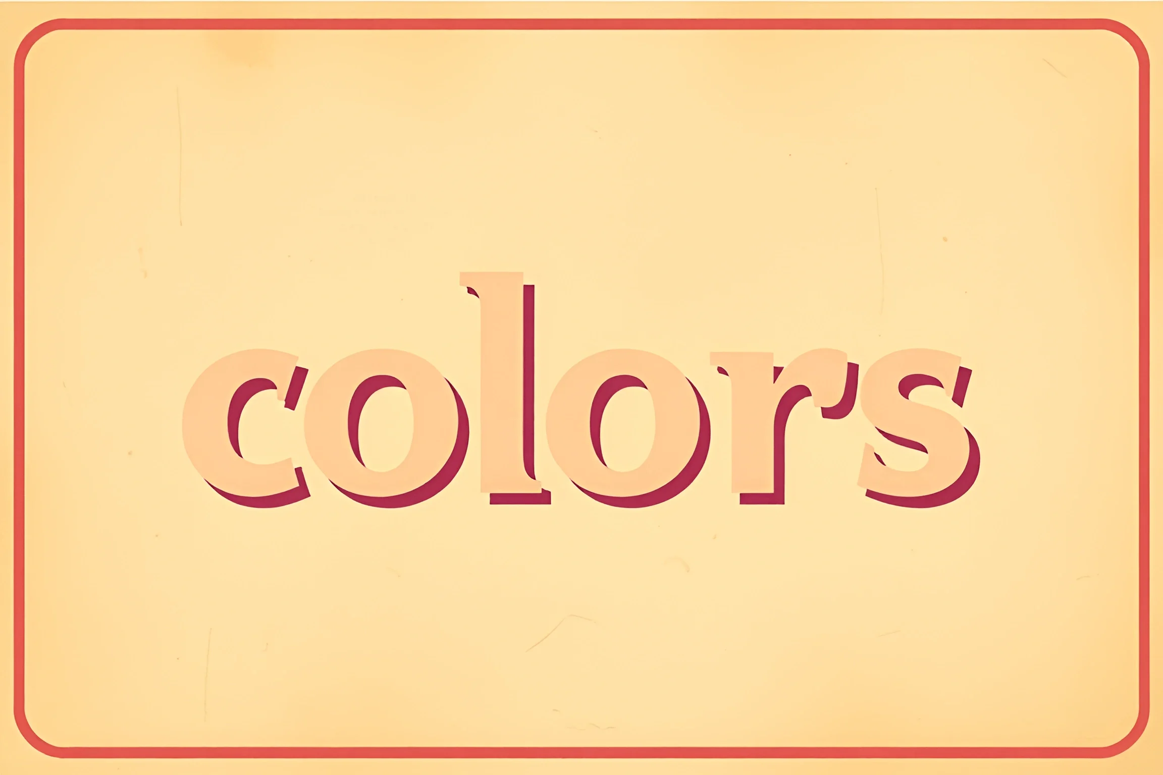 Retro Typography of the Word Colors - Free Download - AI Scribbles