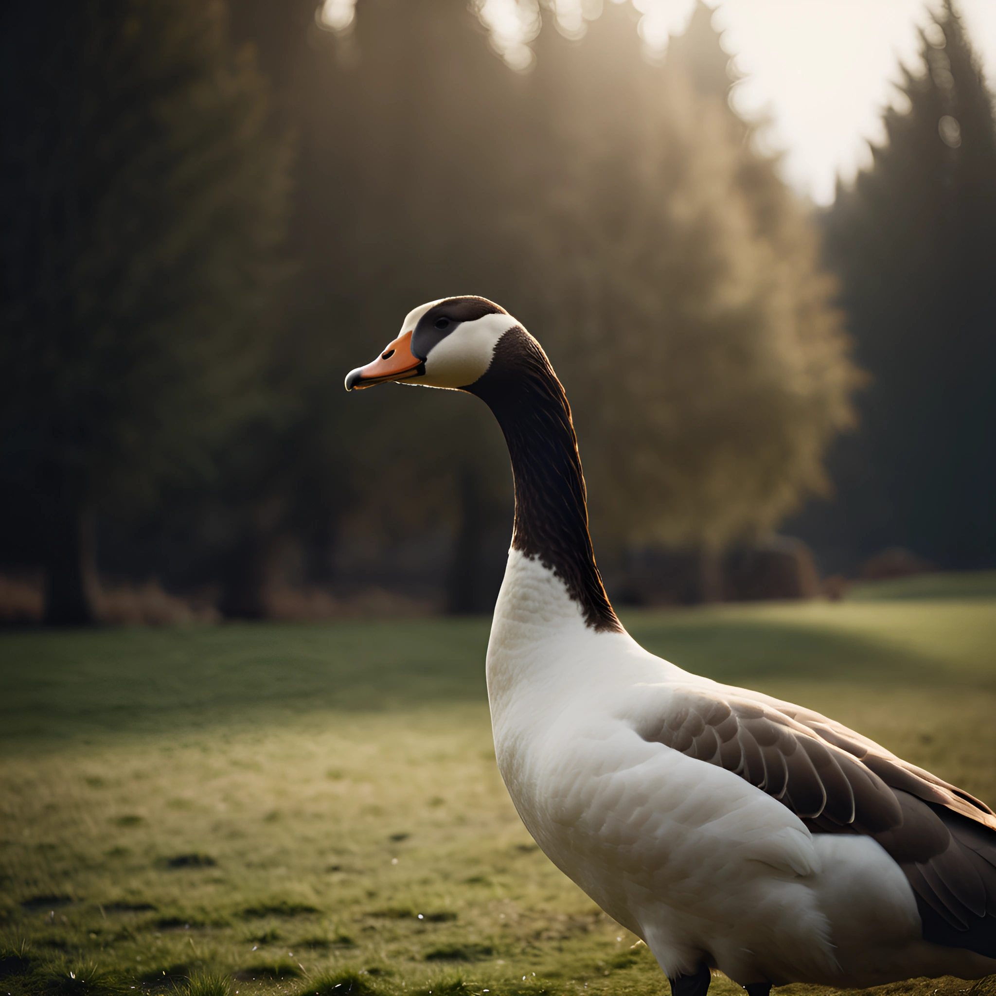 Domestic Goose in Natural Landscape - Free Download - AI Scribbles