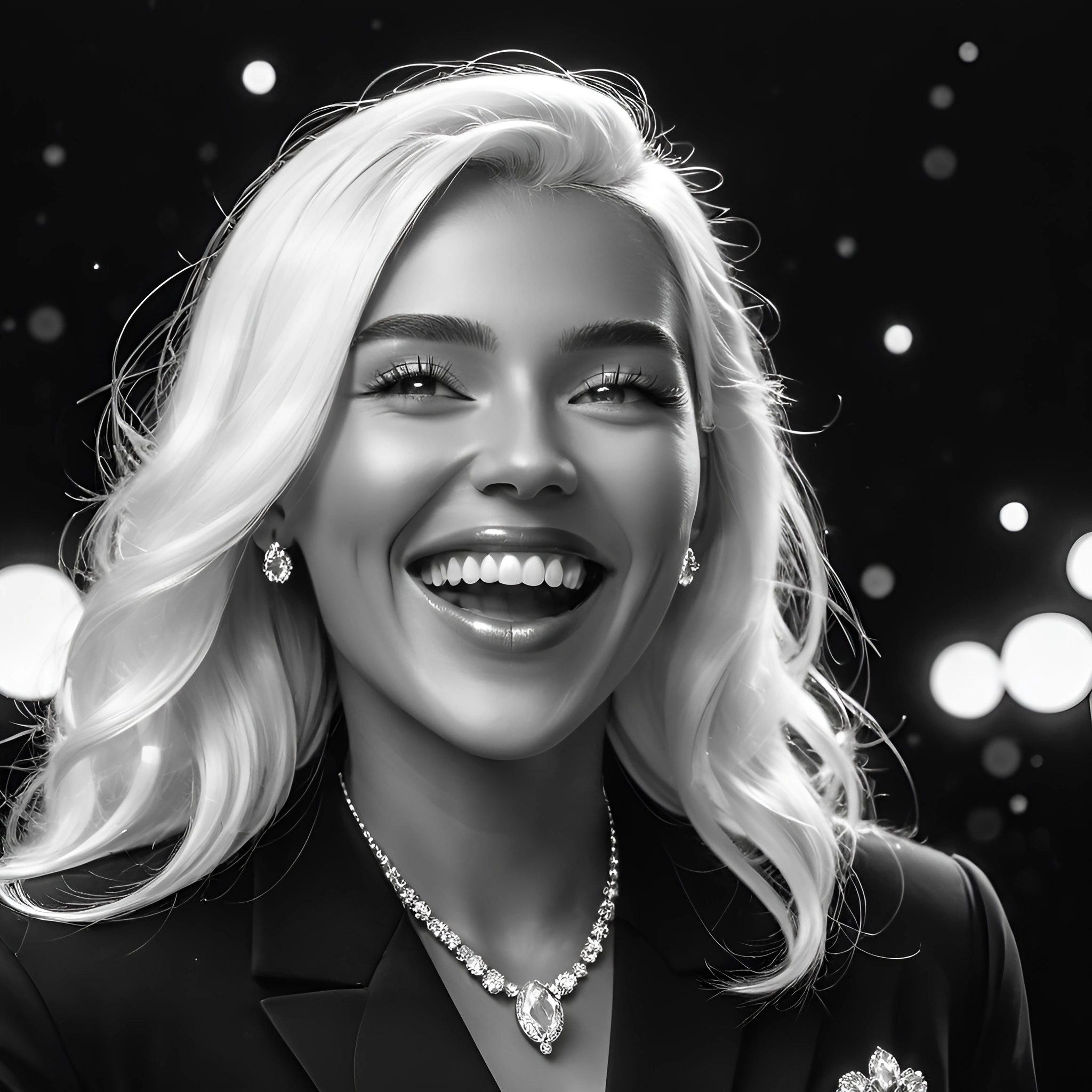 Elegant Portrait of a Smiling Woman - Free Download - AI Scribbles
