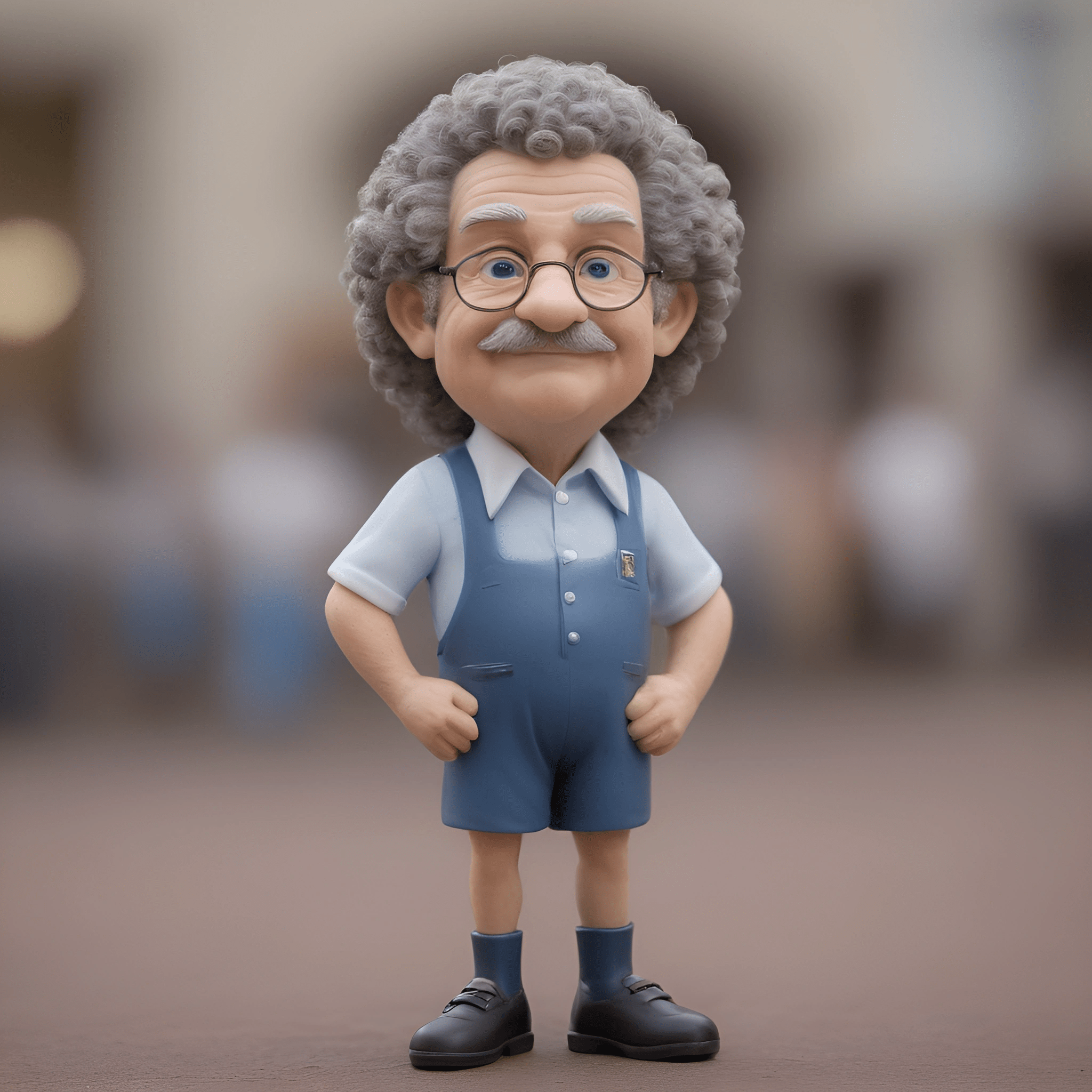 3D Cartoon Grandpa Figurine - Free Download - AI Scribbles