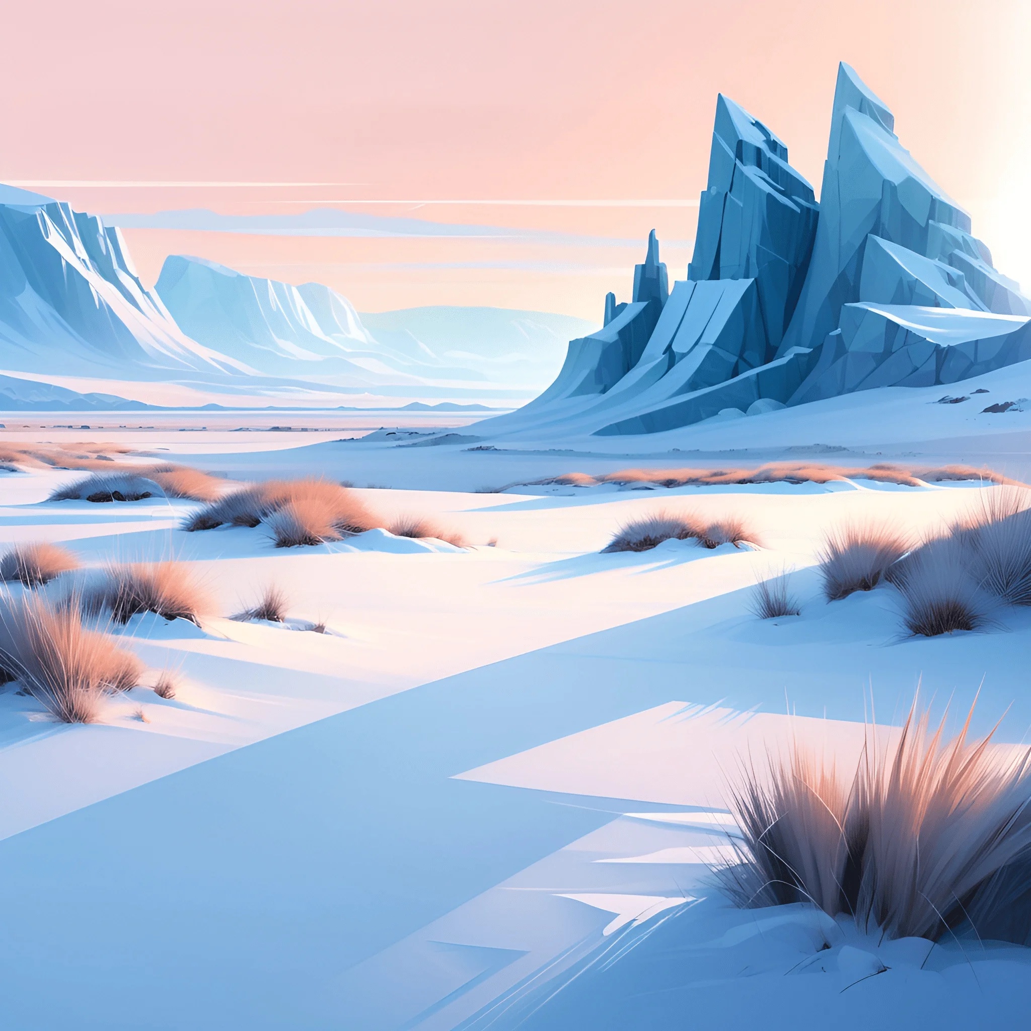 Serene Winter Landscape - Free Download - AI Scribbles