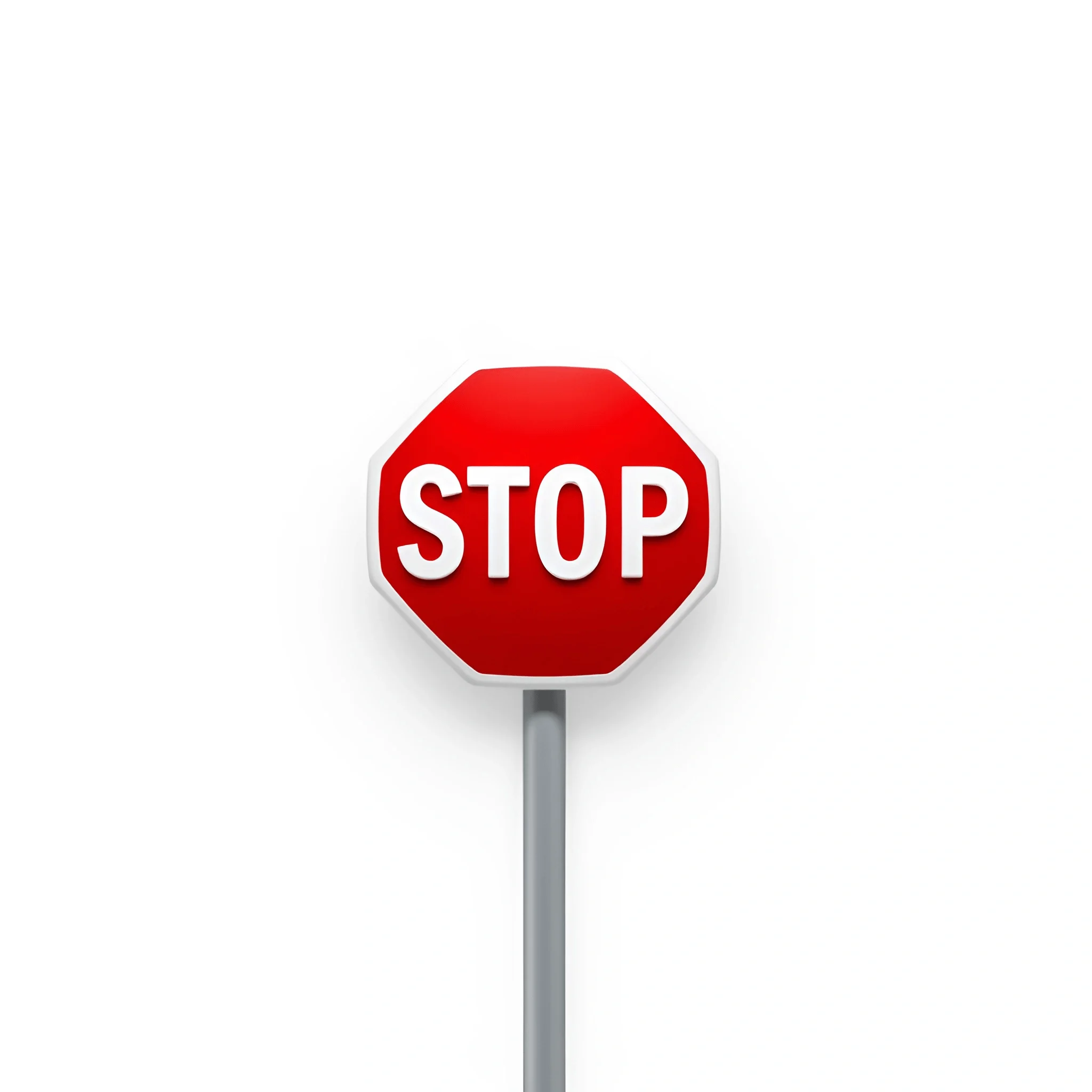 Basic Background Stop Sign Stop Sign on White Background - Free Download - AI Scribbles