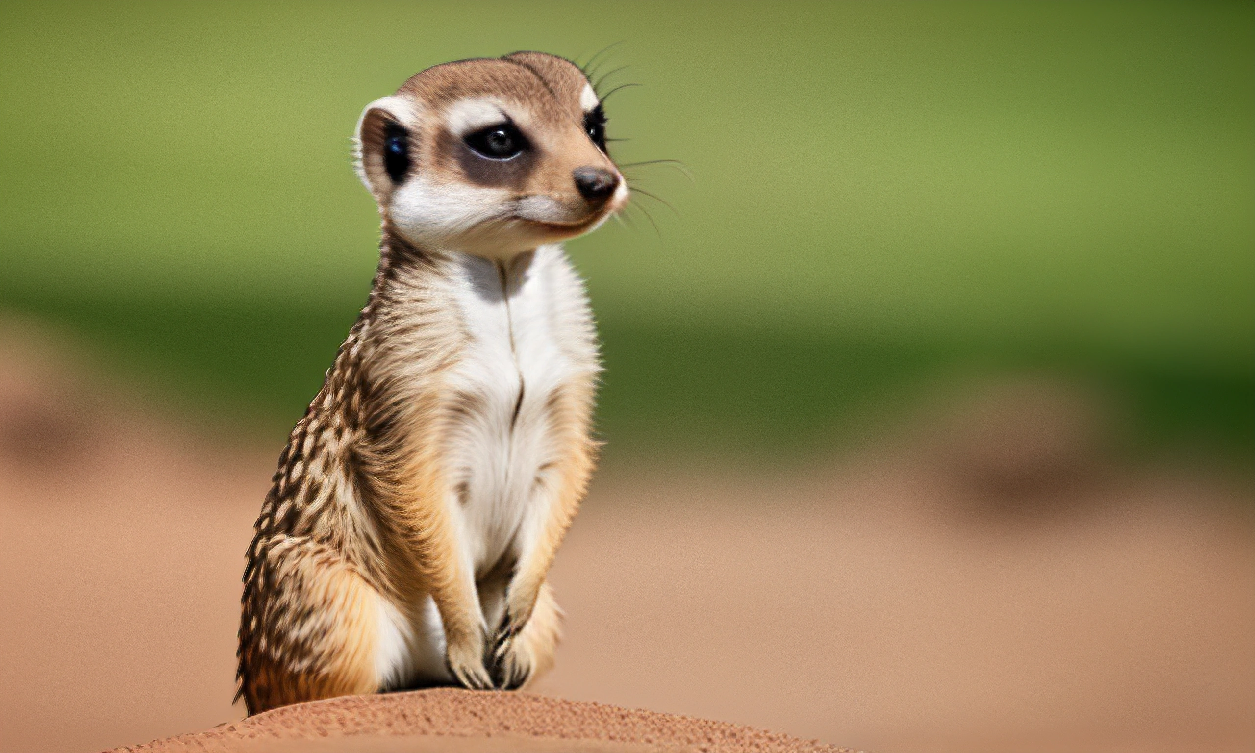 a small animal that is standing on a mound