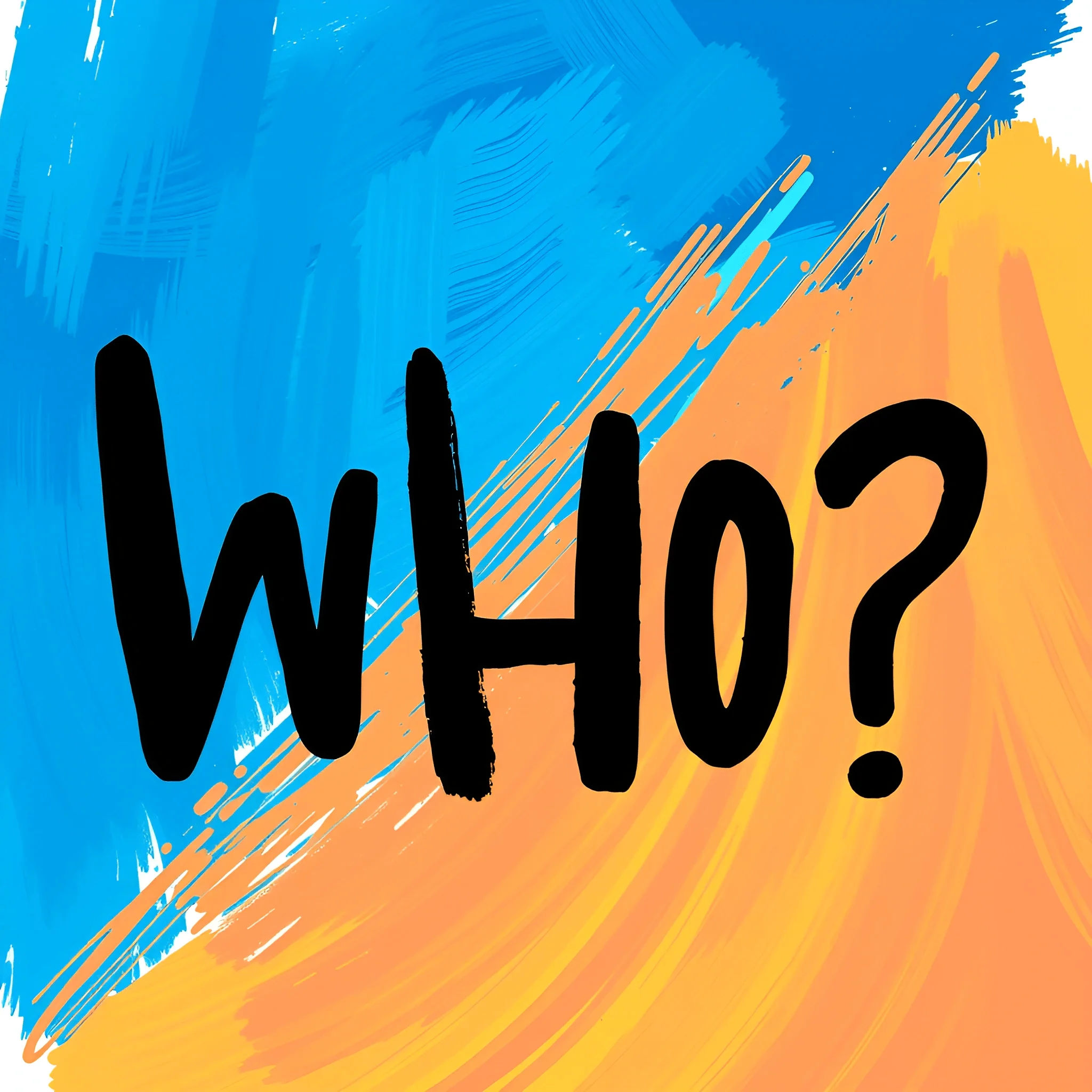 Abstract Who Question Text Art - Free Download - AI Scribbles