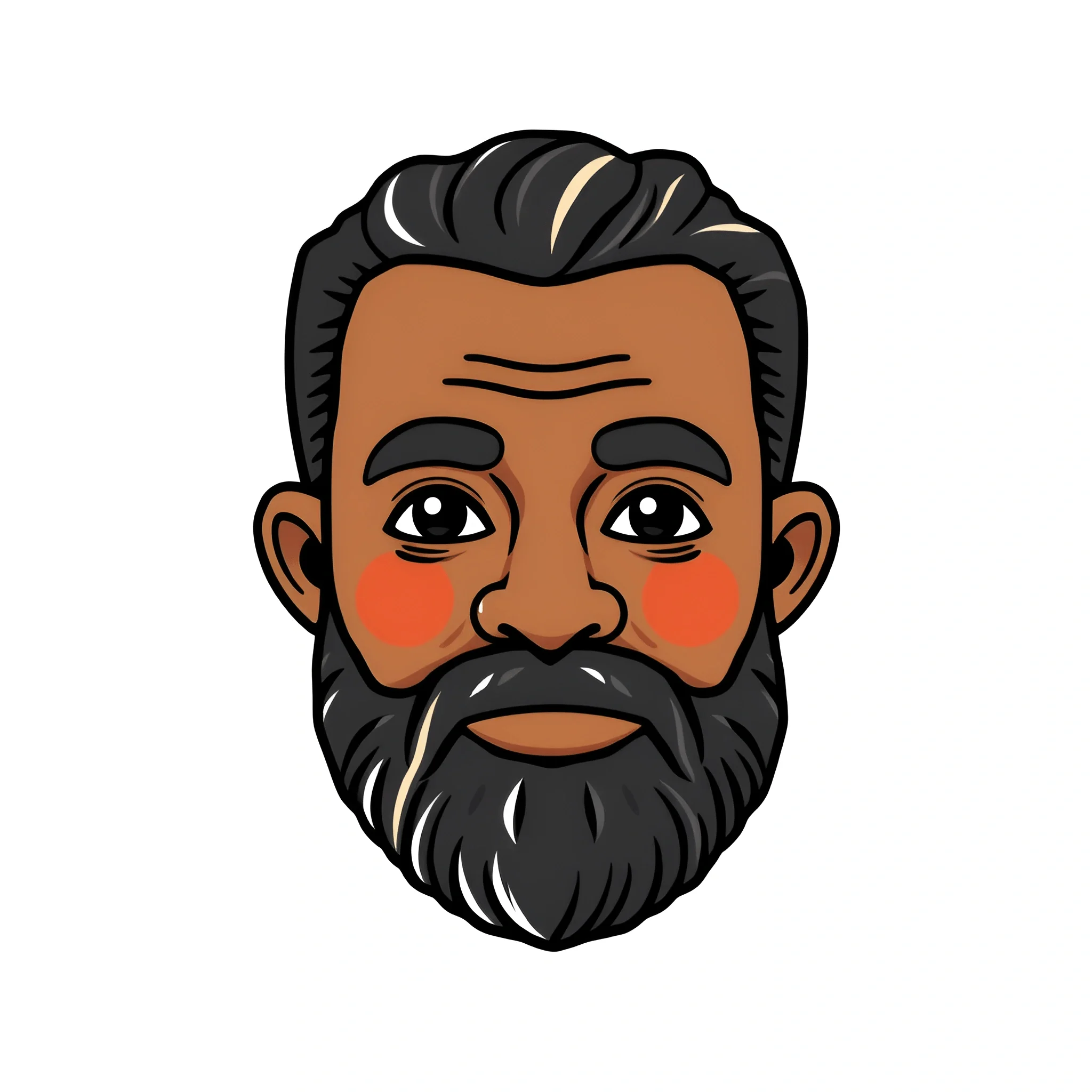 Cartoon Illustration of a Bearded Man - Free Download - AI Scribbles