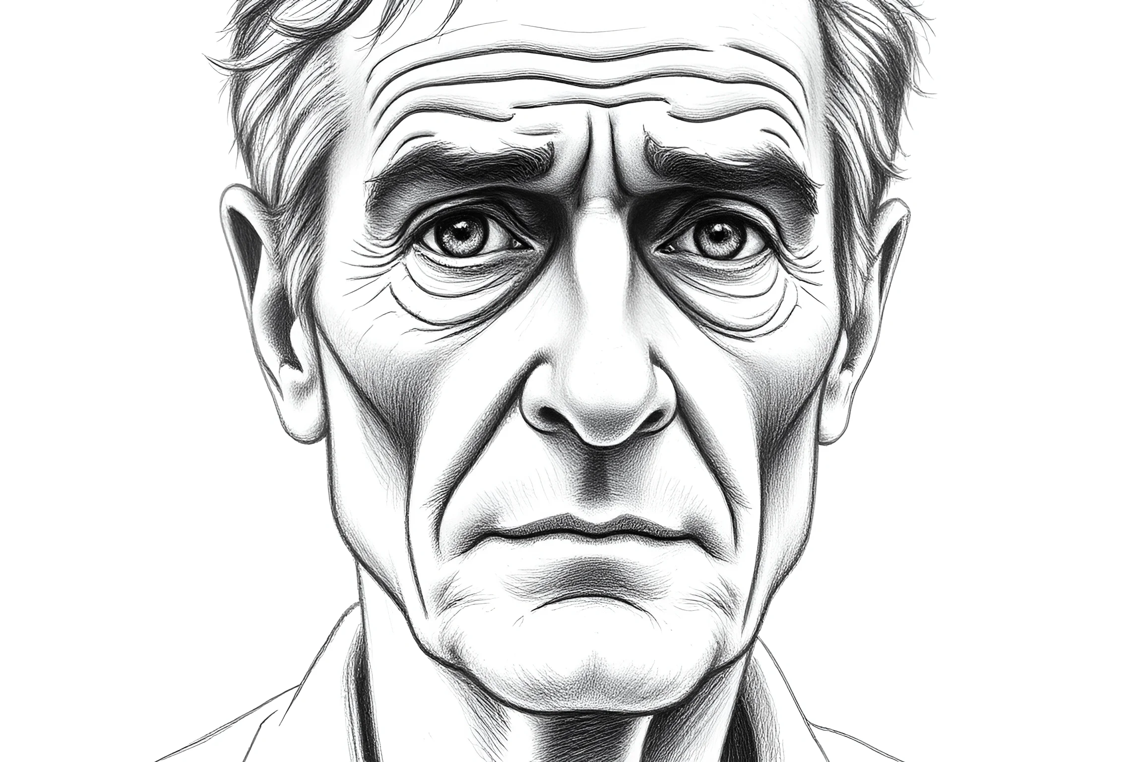 Detailed Pencil Drawing of Elderly Man's Face - Free Download - AI ...