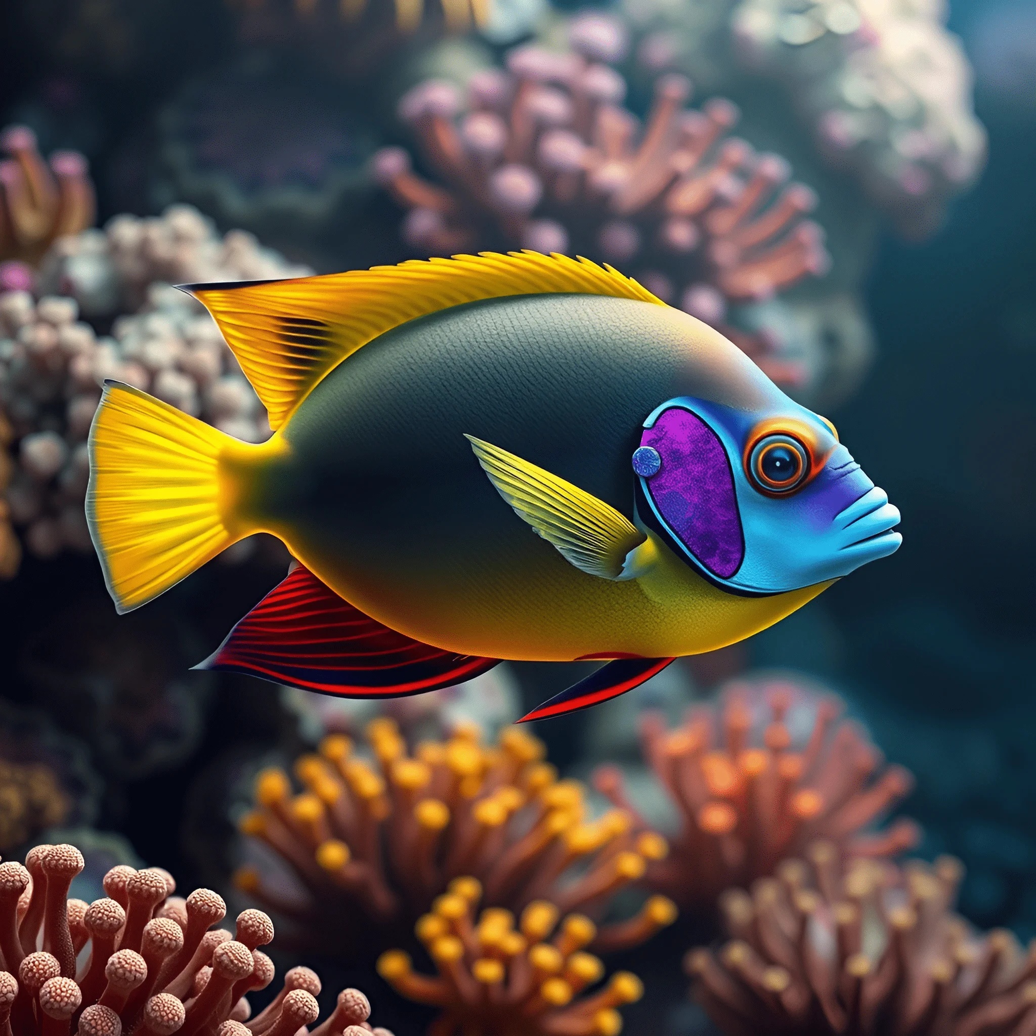 Corel Fish Fish Colorful Tropical Fish in Coral Reef - Free Download - AI Scribbles
