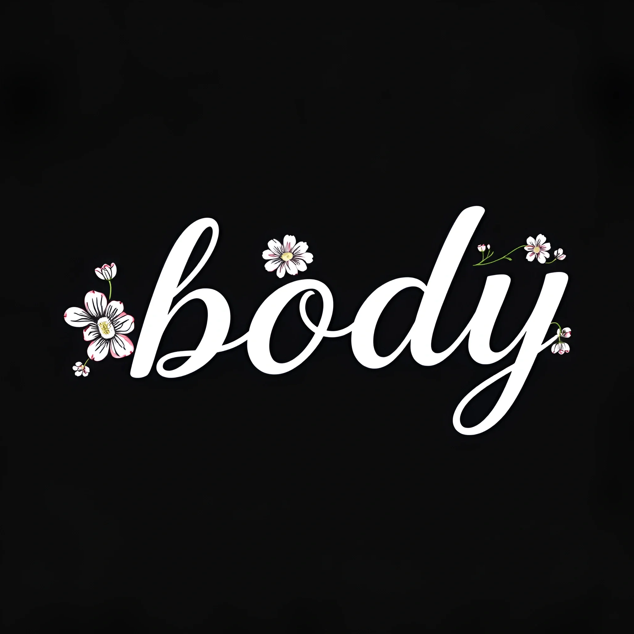 Floral Typography Art: Body - Free Download - AI Scribbles