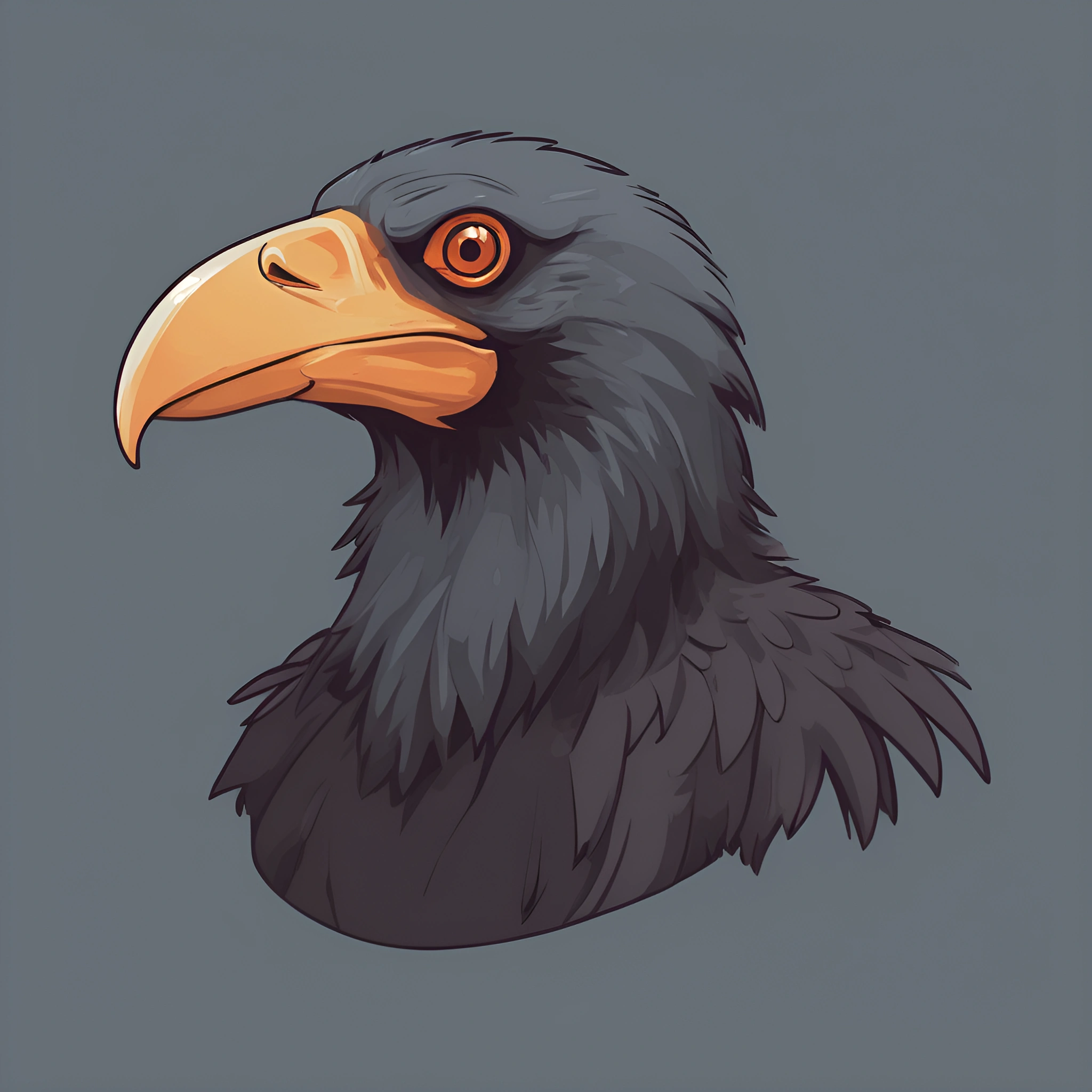 Illustrated Raven Head - Free Download - AI Scribbles