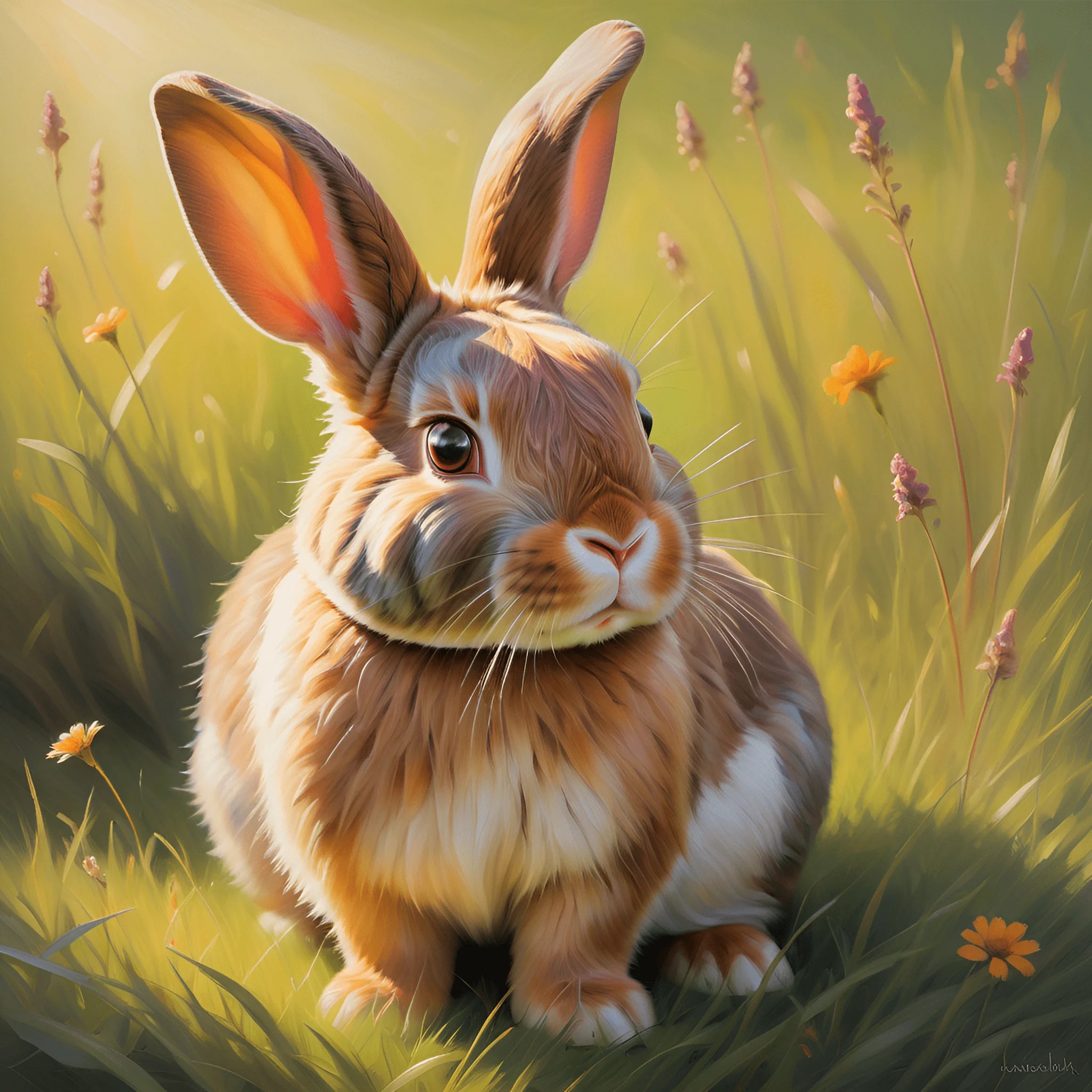 Woman Rabbit Meadow A Brown Rabbit in a Meadow - Free Download - AI Scribbles